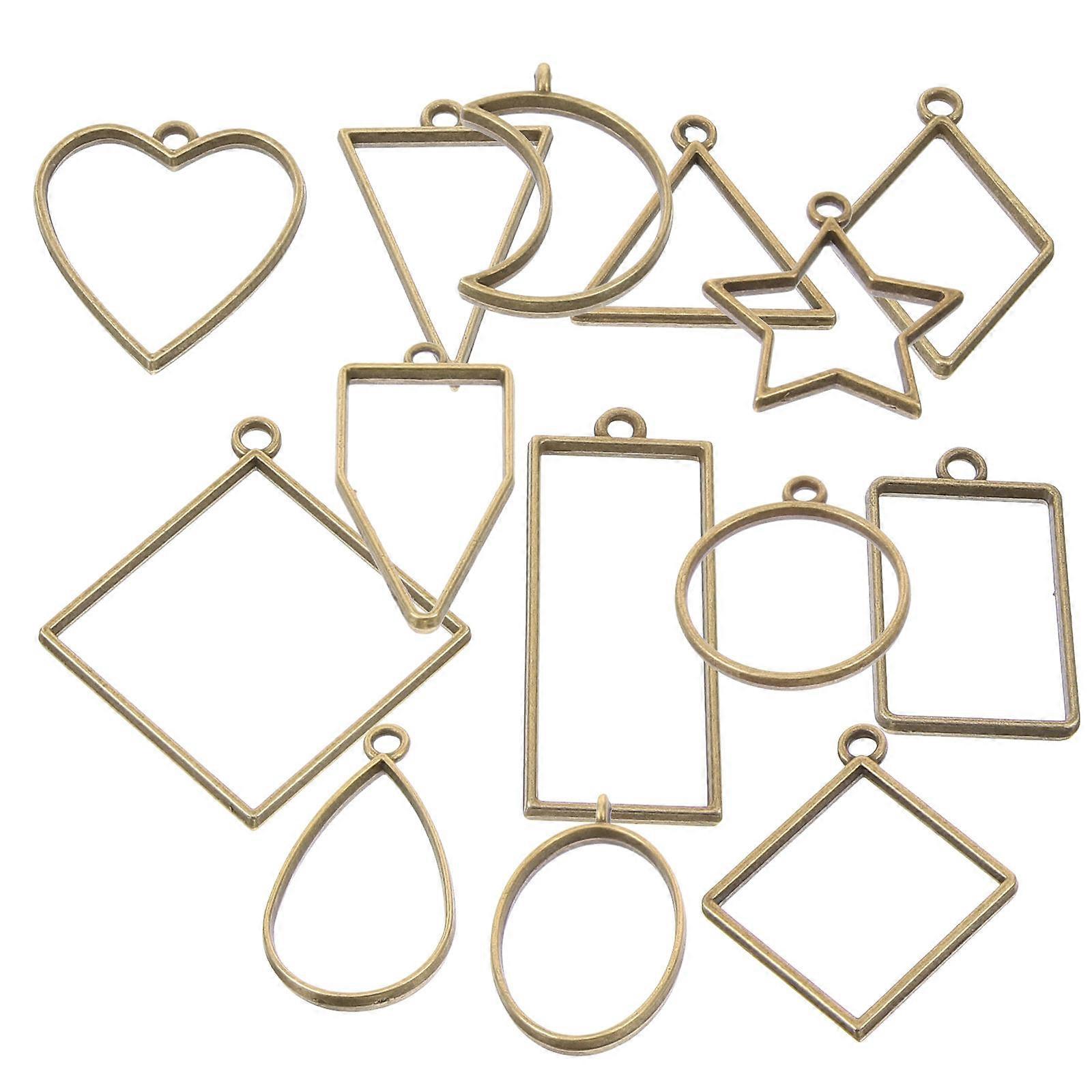 Golden Open Bezel Pendants 56 Pcs Unique Decorative Accessory For DIY Jewelry Making Suitable For Various Occasions