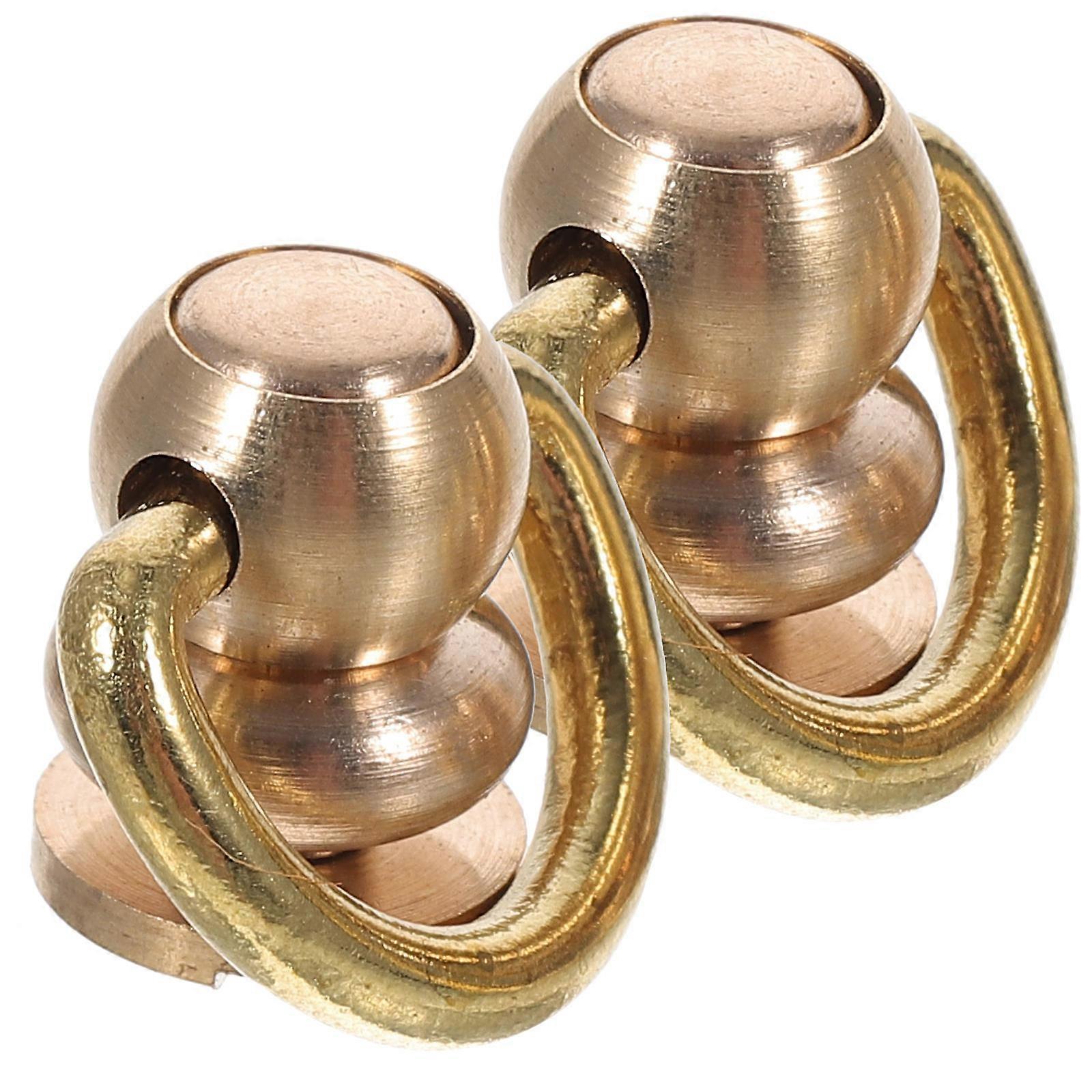 Bag Hardware Brass Stud Screw Head Buttons for Purse Use 4Pcs Set