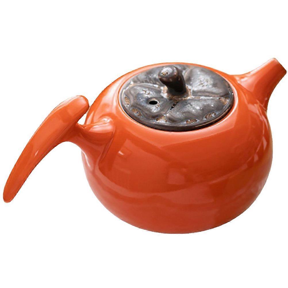 Retro Design Fruit Shaped Teapot Household Ceramic Tea Pot For Afternoon Tea Outdoor Picnics 13.6X8.5X7CM Storage 5Pcs