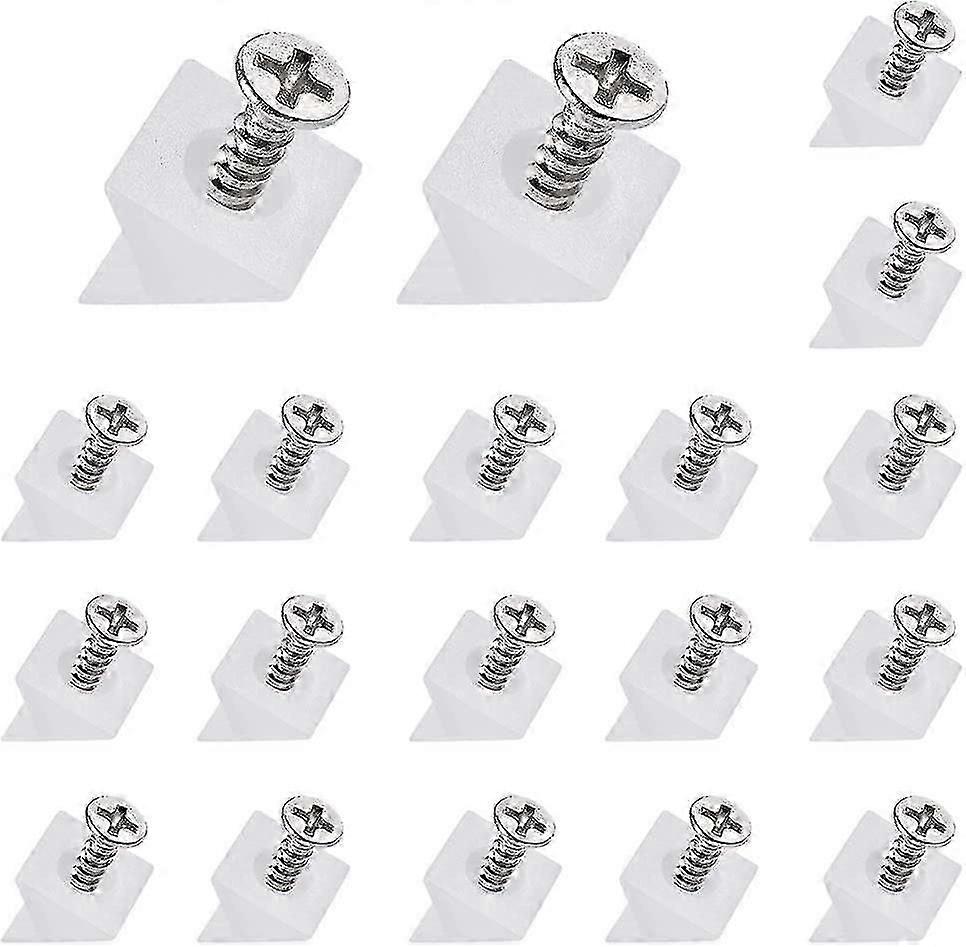 Suportes de gaveta, 100 peças reparo calços com parafusos de plástico para fixação de móveis flacidez Chest Drawer Bottom