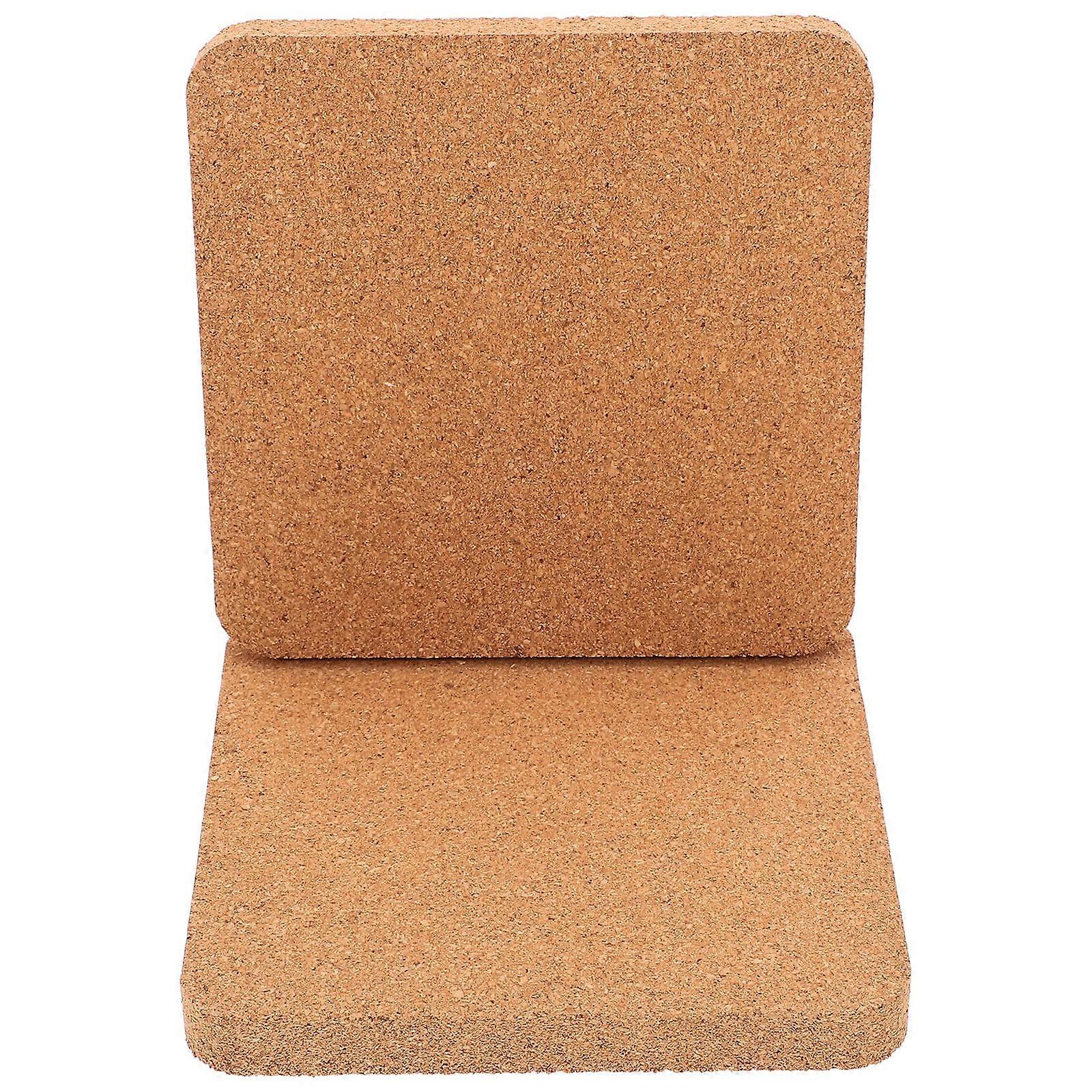 Cork Board Bulletin Board 8 Pcs Simple Design Decorative Needle Hanging Board For DIY Crafts And Art Display 5.89X5.89X0.59In Khaki