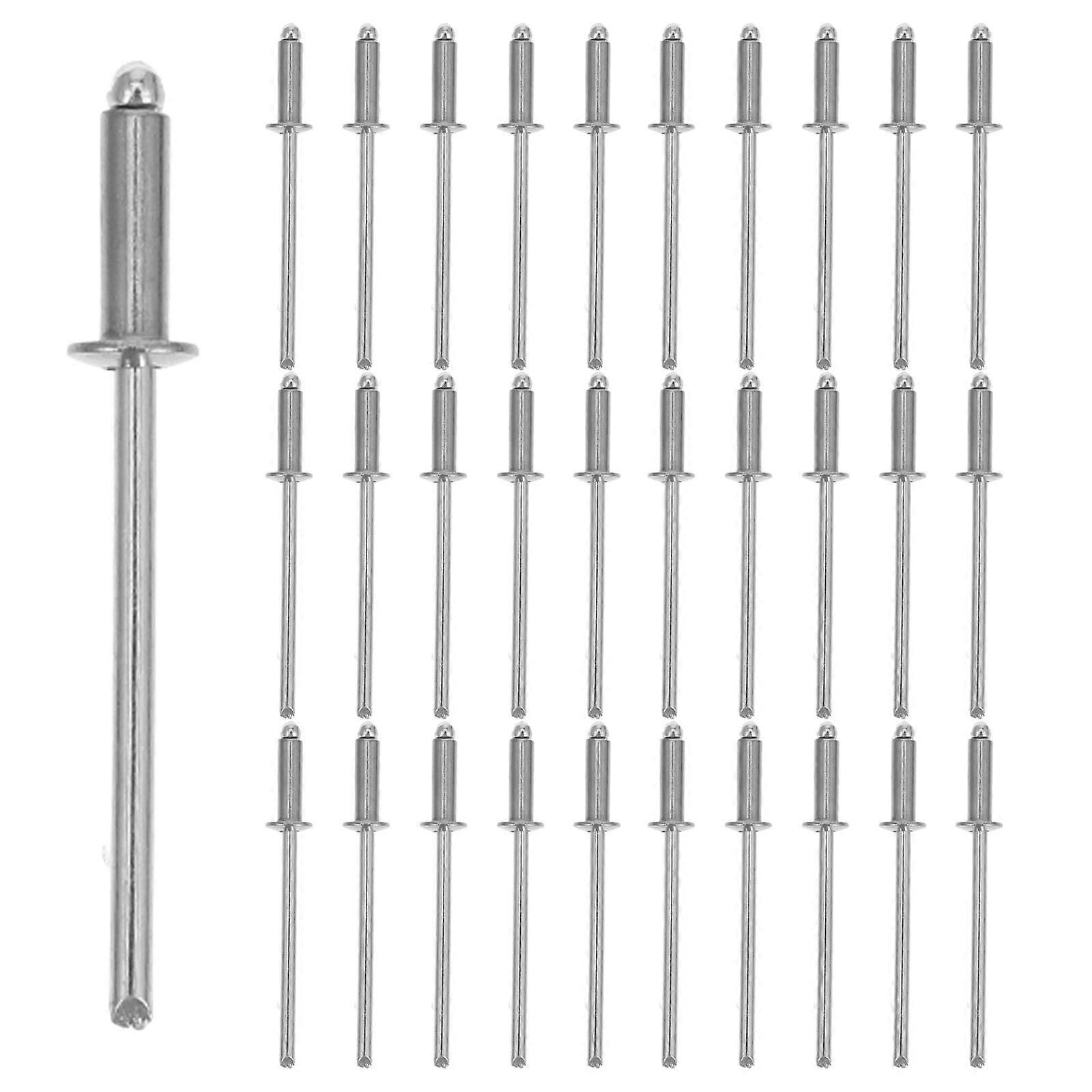 Blind Riveting Dome Head Blind Rivets For Home Improvement Projects 4.20X0.58X0.58cm Silver 50Pcs