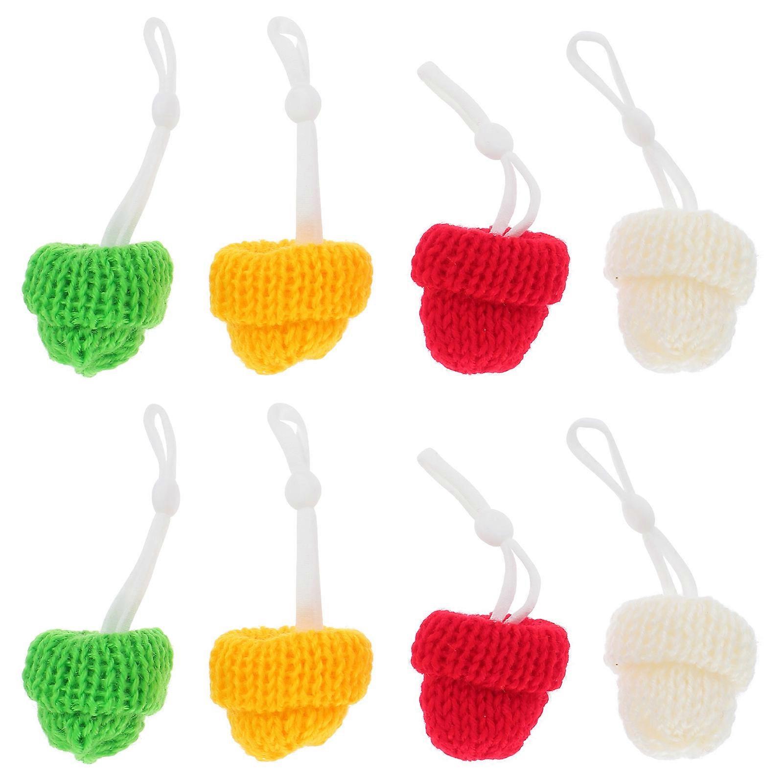 Adjustable Hat Woolen Yarn for 16Pcs Lizard Pet Decorative Caps