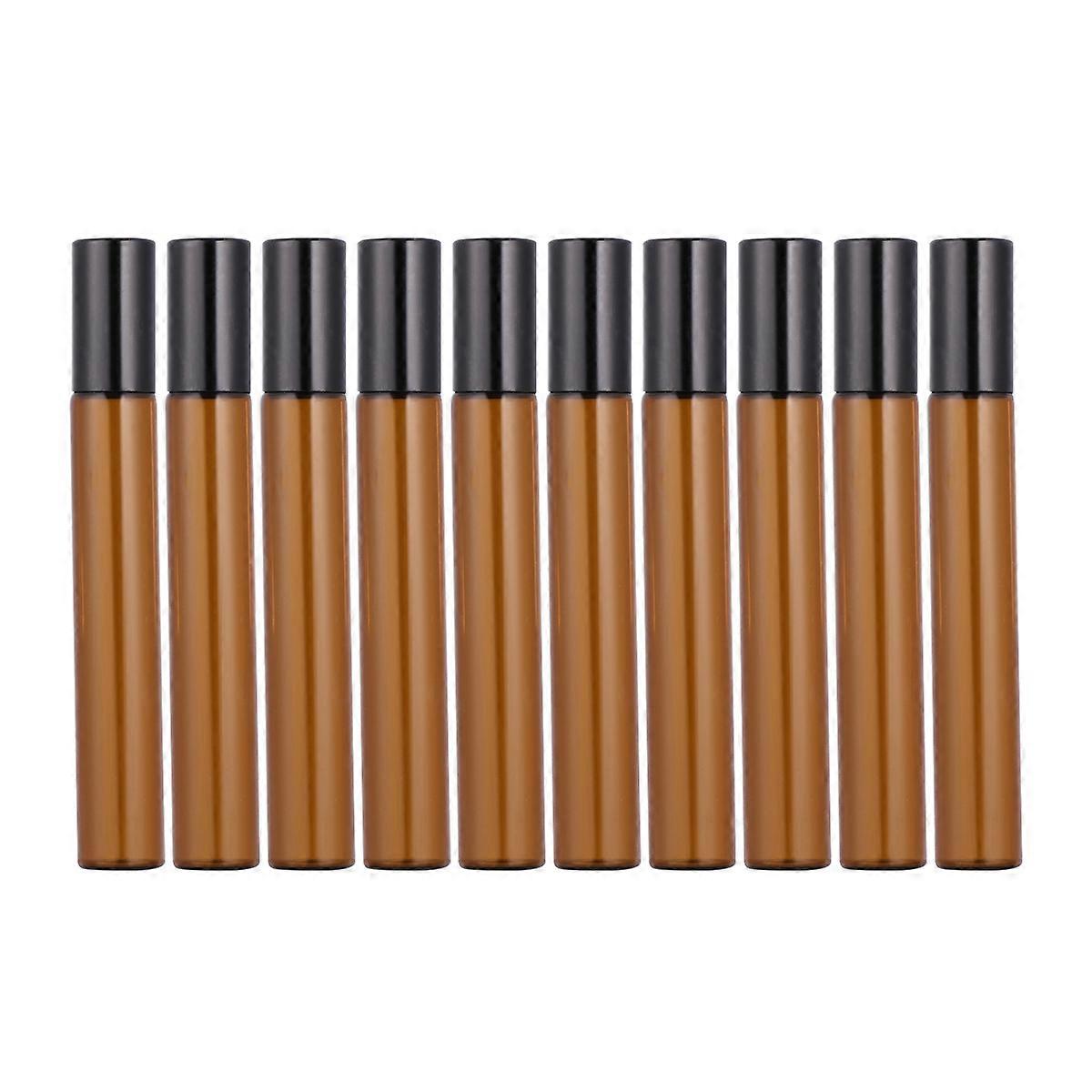 Subpackaging Bottles Glass for Storage Use 10Pcs 10ml Essential Oils Roller Ball