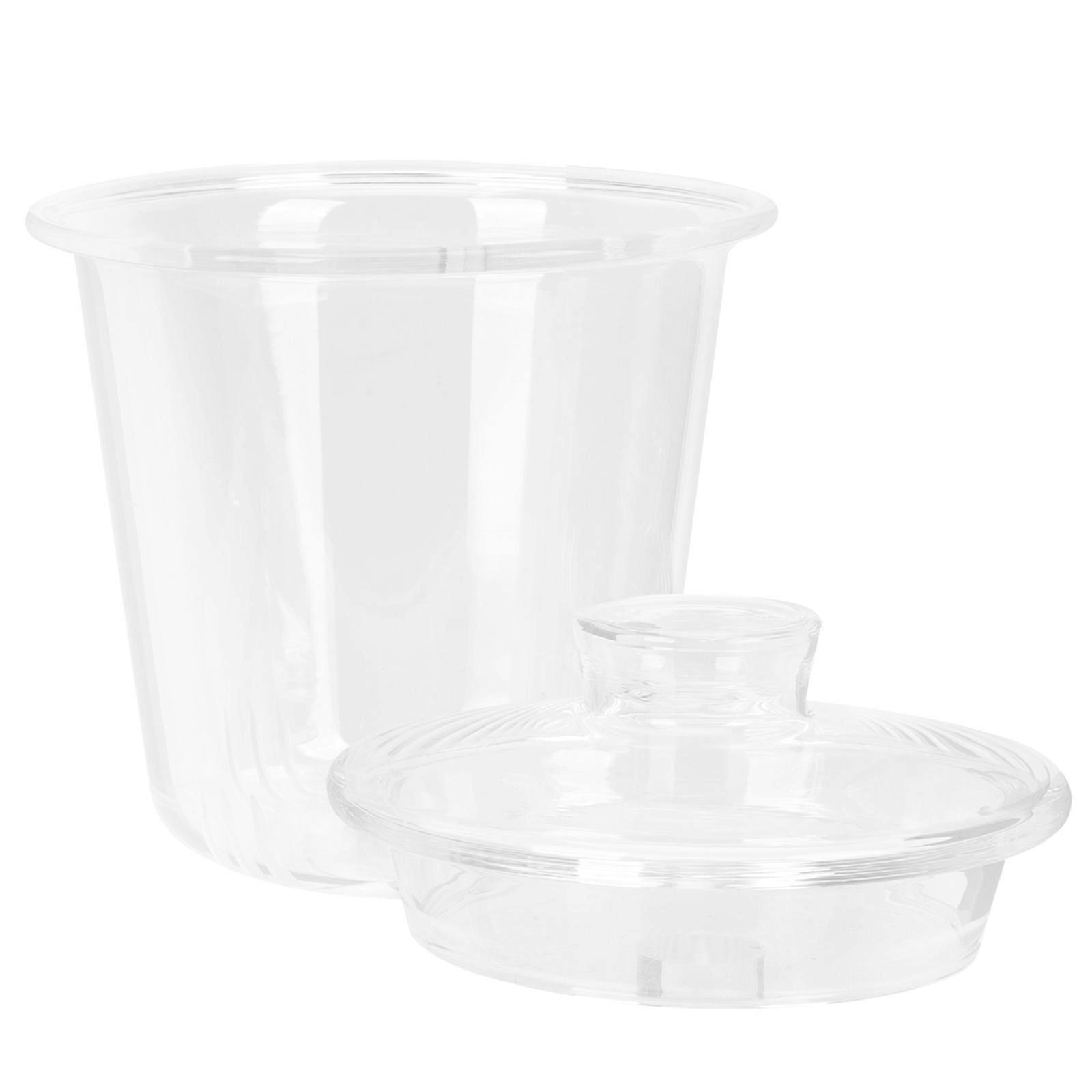 Glass Tea Strainer Teapot Cover Tea Drinking High Grade Glass Efficient and Practical 1Set