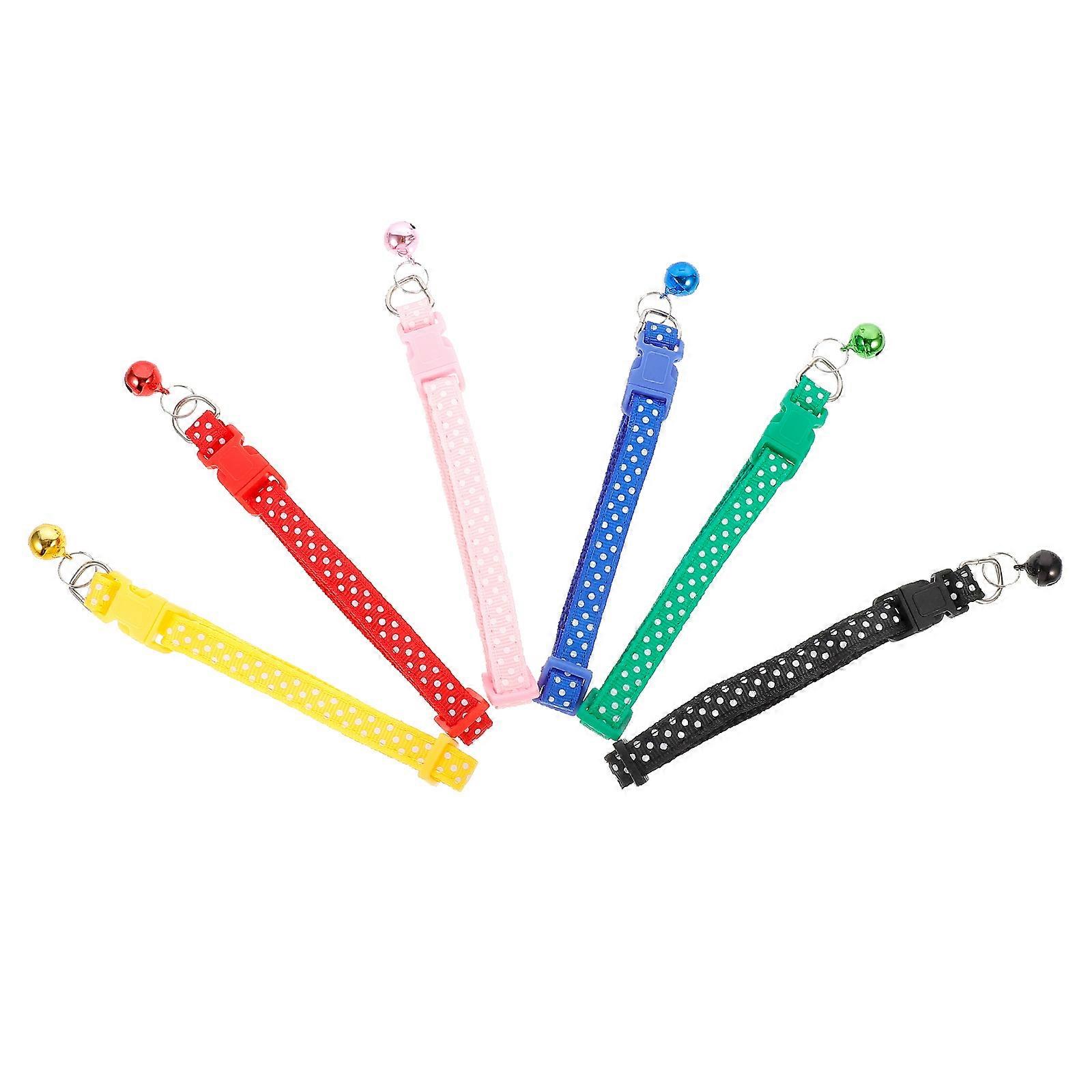 Pet Collar Set 3Pcs Adjustable Bell Strap for Cat and Little Dog