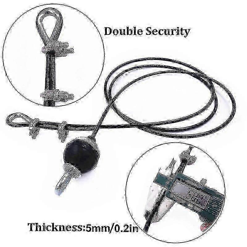 2m-5mジムケーブルワイヤーロープホームジムフィットネスケーブルプーリーアクセサリー用ヘビーデューティースチール交換部品直径5mmゼカイ