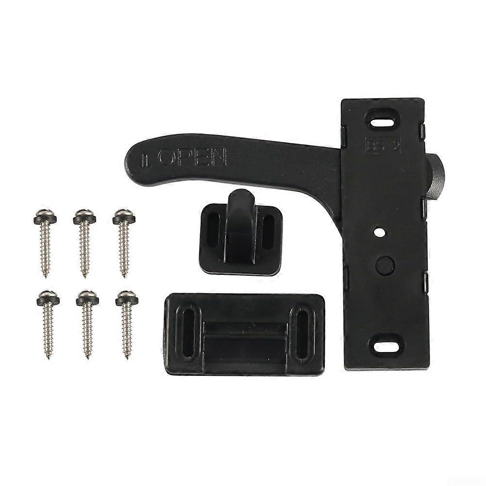 For Motorhome Compatible Zinc Alloy Screen Door Handle With Integrated Lock Mechanism Standard Size RV Screen Door
