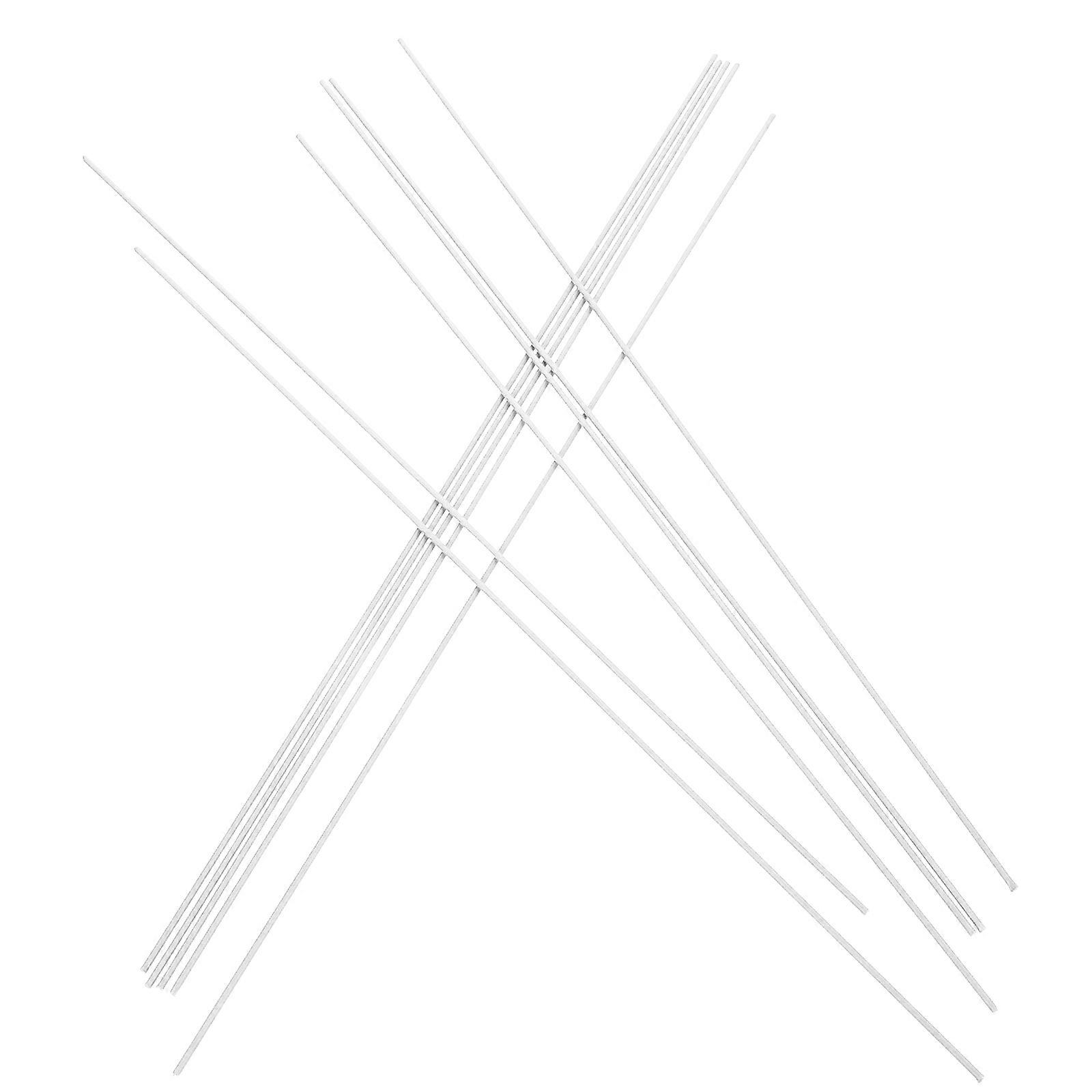 Artificial Flower Stems White Floral Stem for Decor 11Pcs Plastic Iron Wire