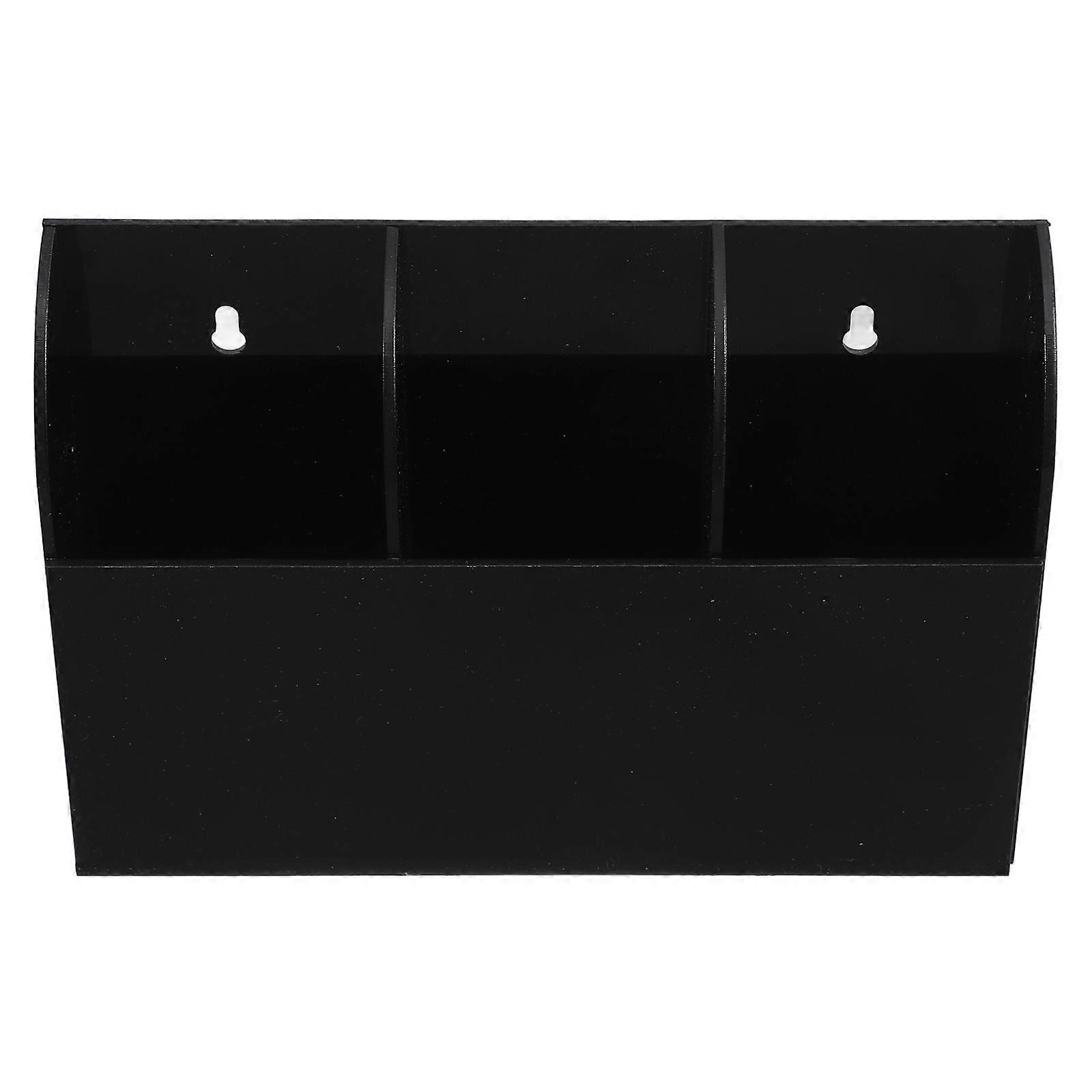 Rectangular Remote Wall Holder With Easy Installation For Homeowners 5Pcs Black Acrylic Storage