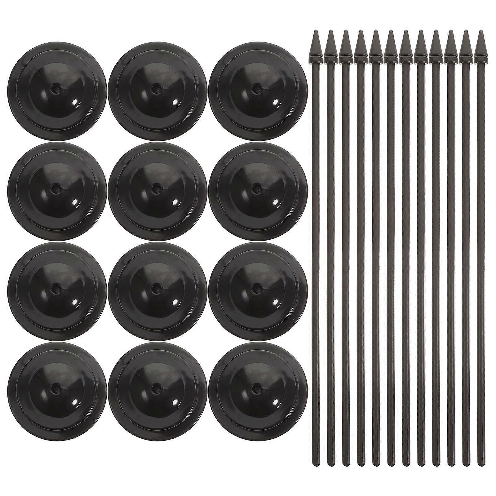 Plastic Flagpoles Desktop Flag Holder for Office Use 60Pcs Black