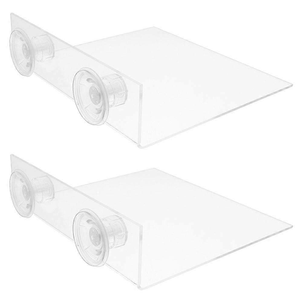 Acrylic Parrot Window Perch Stand with Suction Cup for Birds 4Pcs