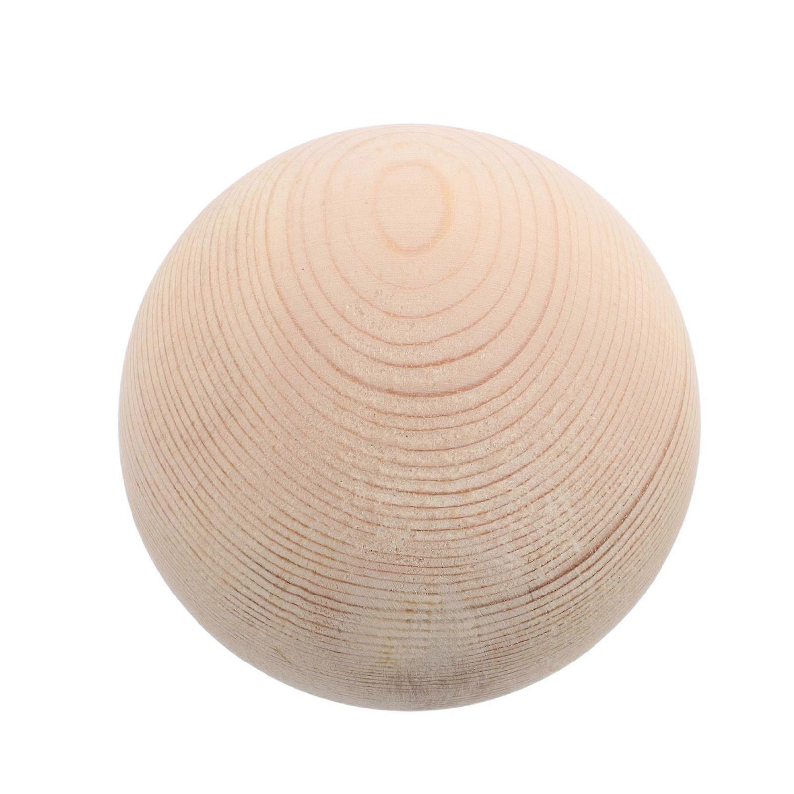 Unfinished Wood Ball Beige Craft Bead for Home Use with Solid Structure