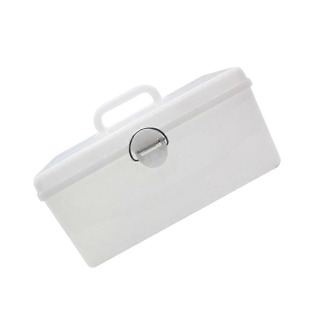 Portable White Mahjong Storage Box for Storage Use 3Pcs Plastic Container
