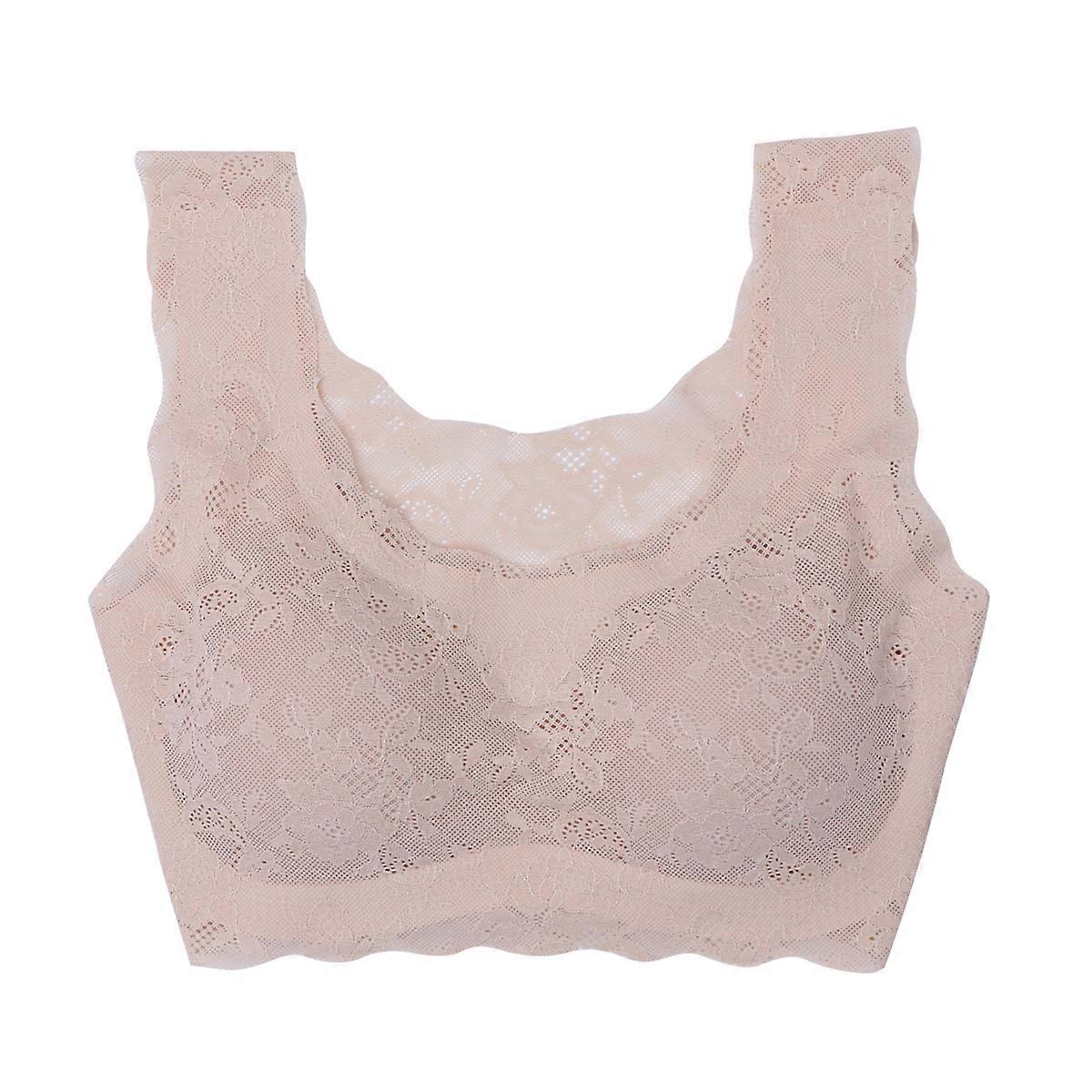 Women Lace Bra Seamless Bra for Wireless Comfort 2Pcs