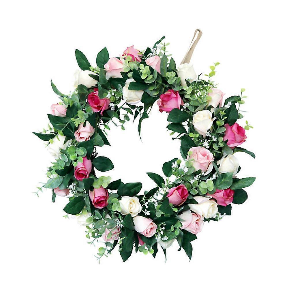 Wedding Garland 1Pcs Multi Versatile Decor Plastic Wreath with Rose Design for Decor