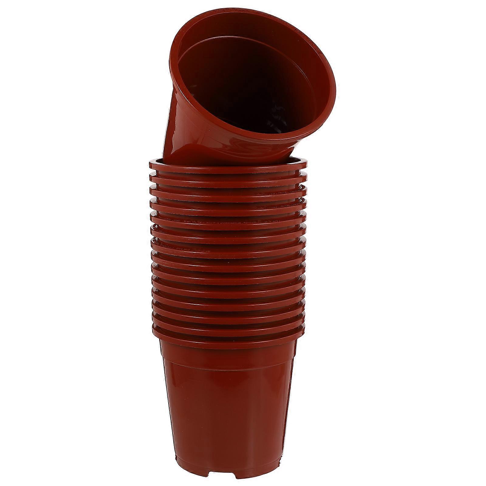 Root-Controlling Flower Pot Sturdy for Gardening Use 30Pcs Dark Red