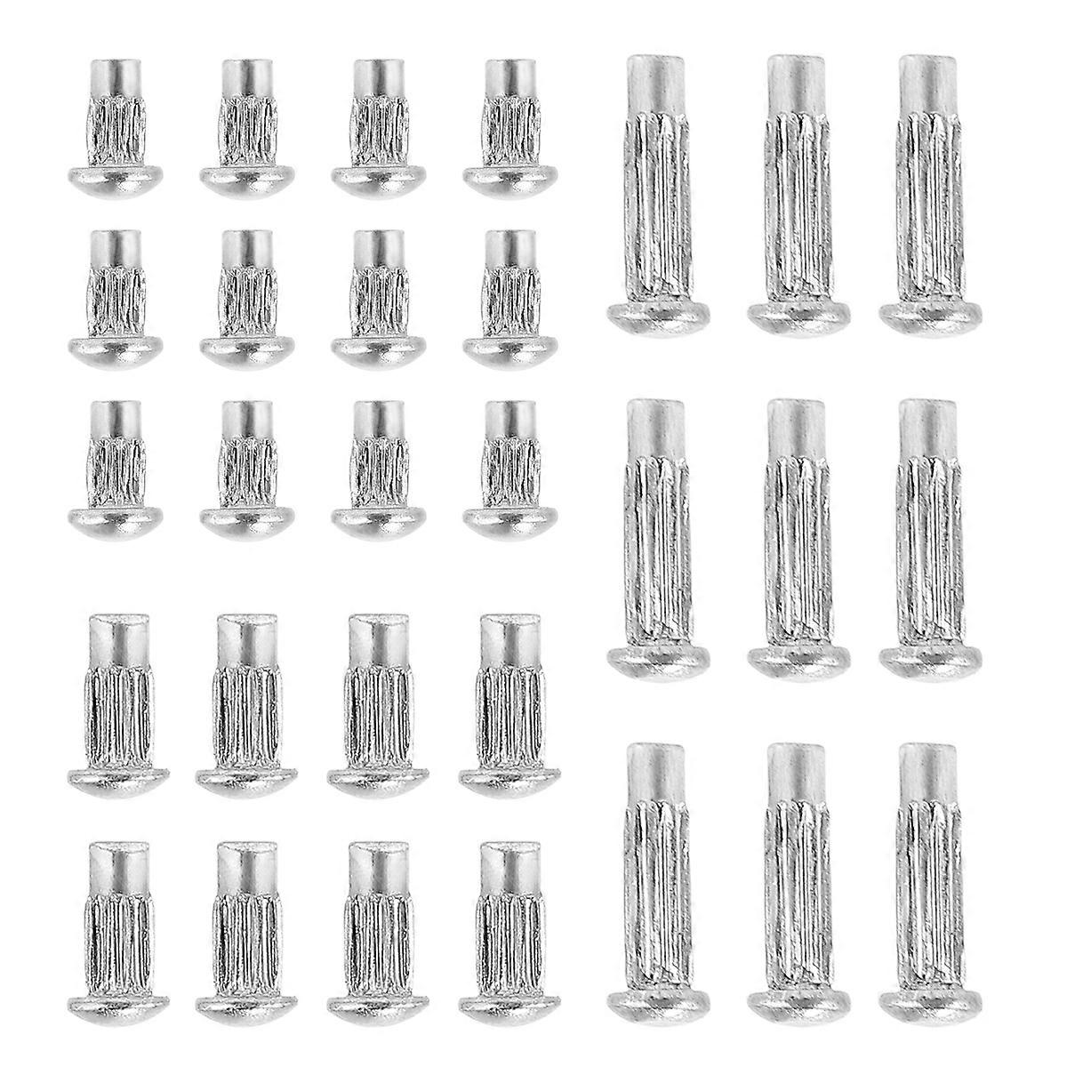 Solid Rivets for Fixing Use 3000Pcs Silver Aluminum Alloy Knurled