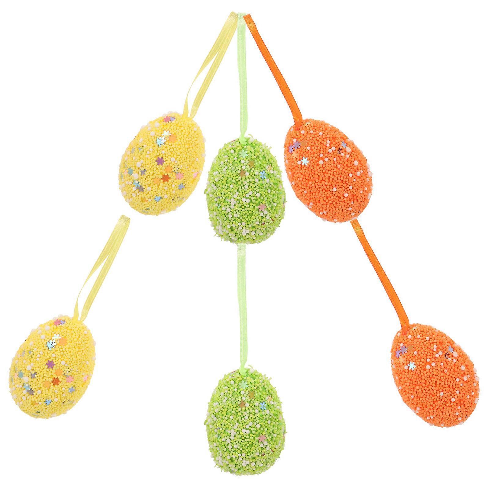 Easter Egg Decorations Foam Hanging Ornaments for 30Pcs