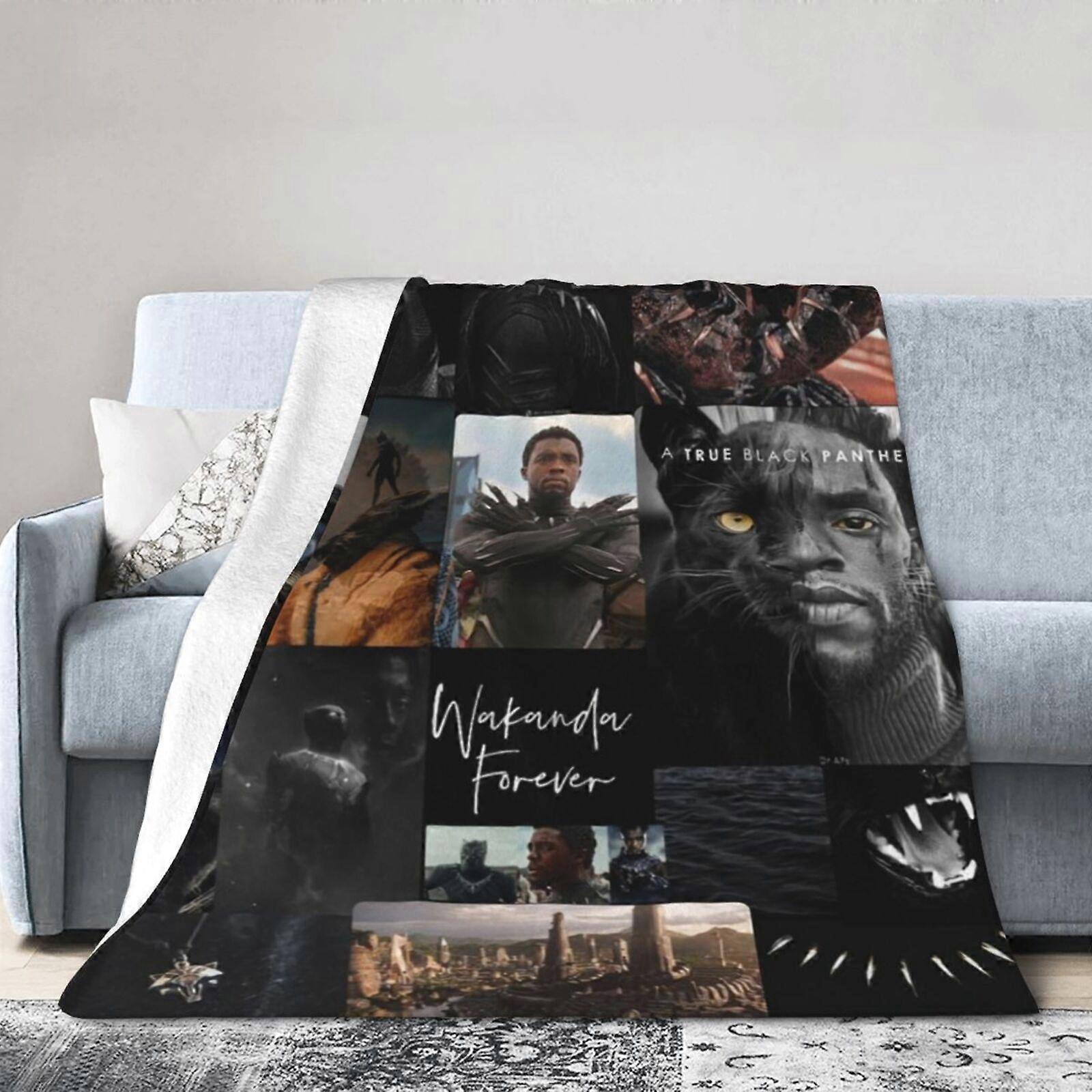 Cobertor de hotel Pantera Negra, cobertor de anime para cama, cobertor de sofá, cobertor de lã ultramacio para quarto e sala de estar, 60 x 50 polegadas