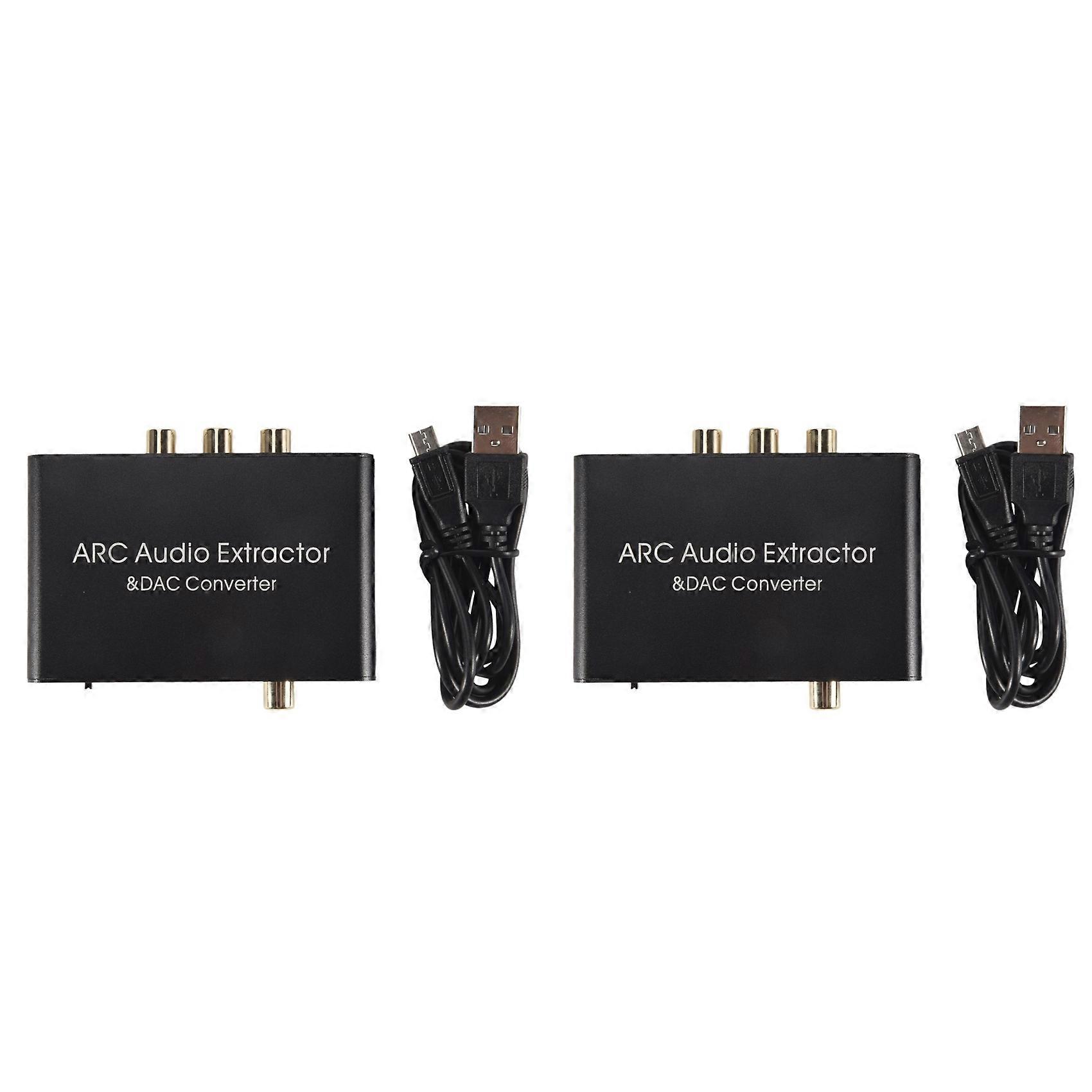 2X Audio Extractor 192KHz DAC Converter ARC Audio Extractor Support Digital HDMI-Compatible Audio to Analog Stereo Audio