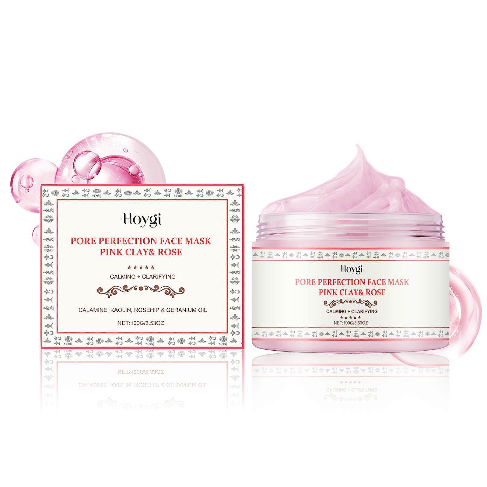 Pink Rose Clay Mask, Gently Cleanses The Face, Hydrates, Moisturizes And Moisturizes The Skin