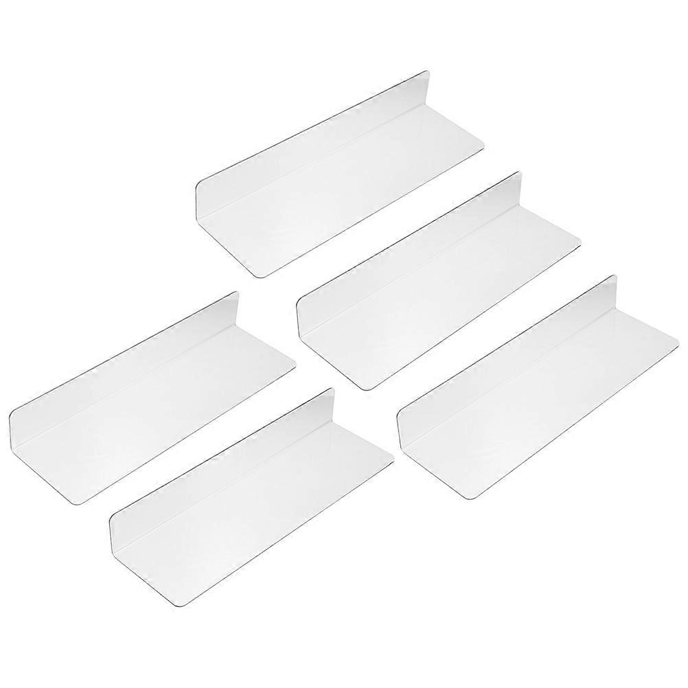 L-Shaped Shelf Dividers Transparent Plastic for Supermarket Use 25Pcs
