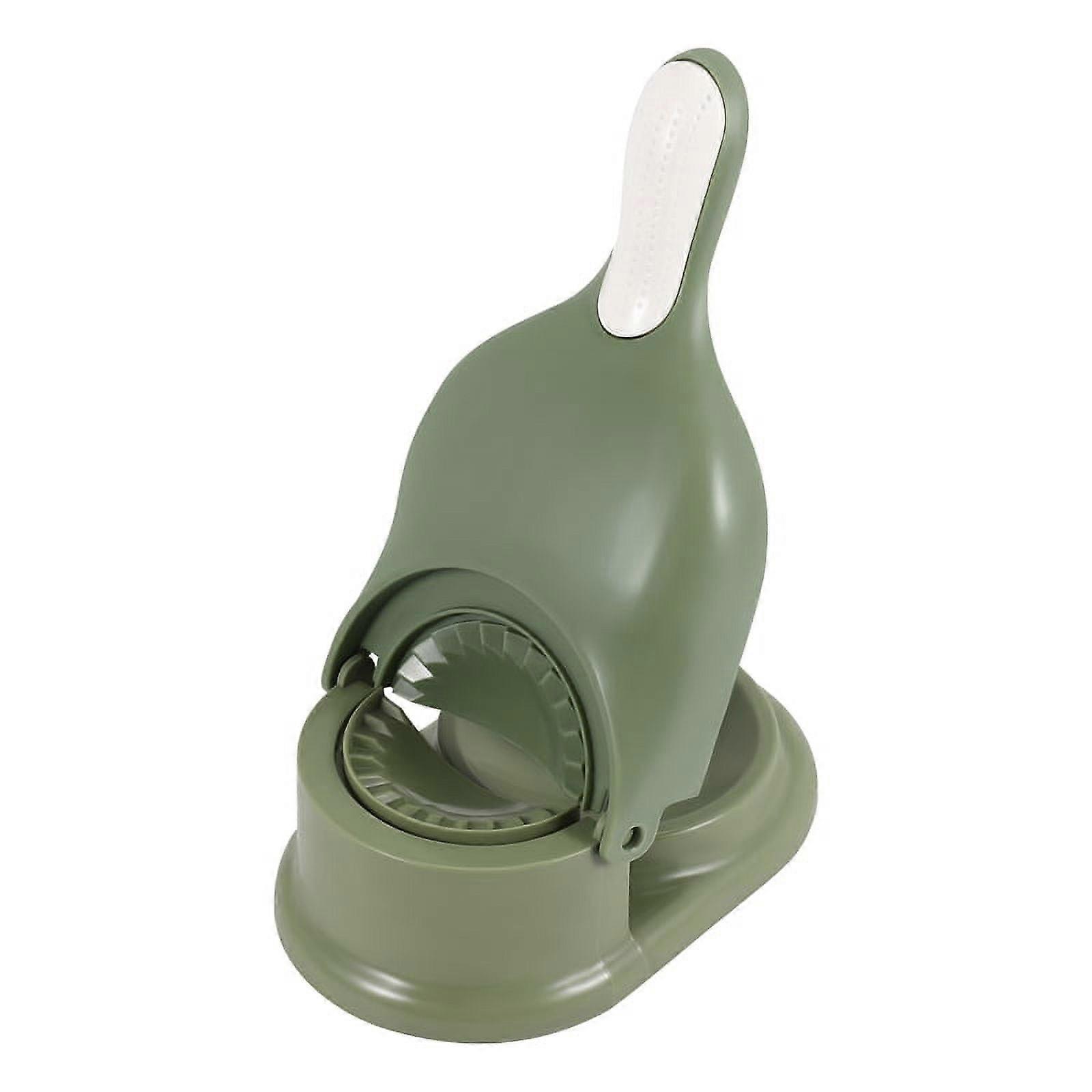 Manual Rolling Dough to Do Dumplings Dumpling Mold Green