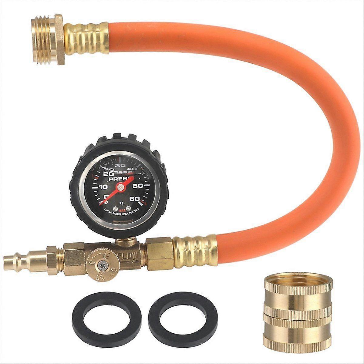 RV Winterizing Hose with Oil Pressure Gauge & Control Valv