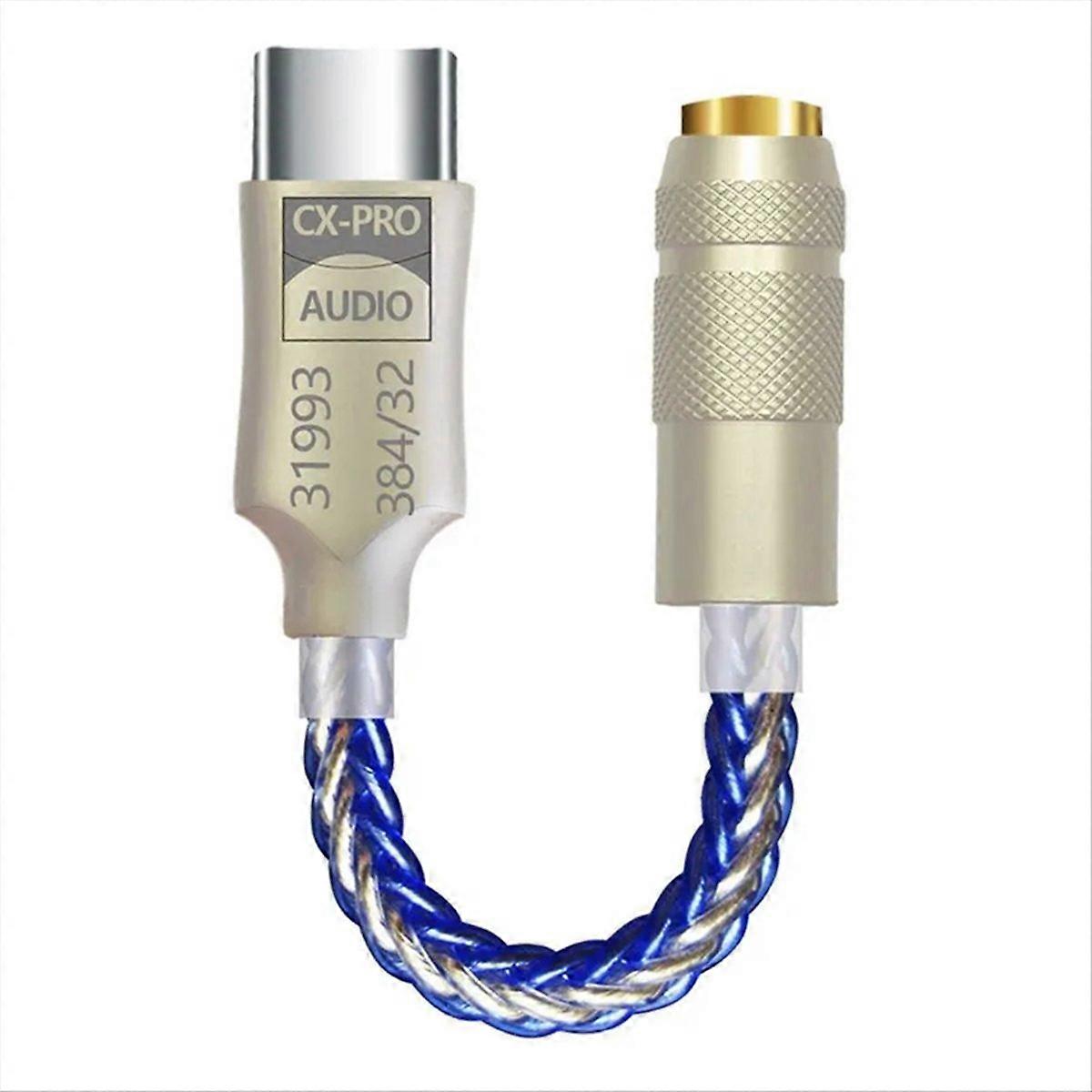 CX31993 HiFi DAC Type C To 3.5mm Headphone Amplifier Audio Decoder,B