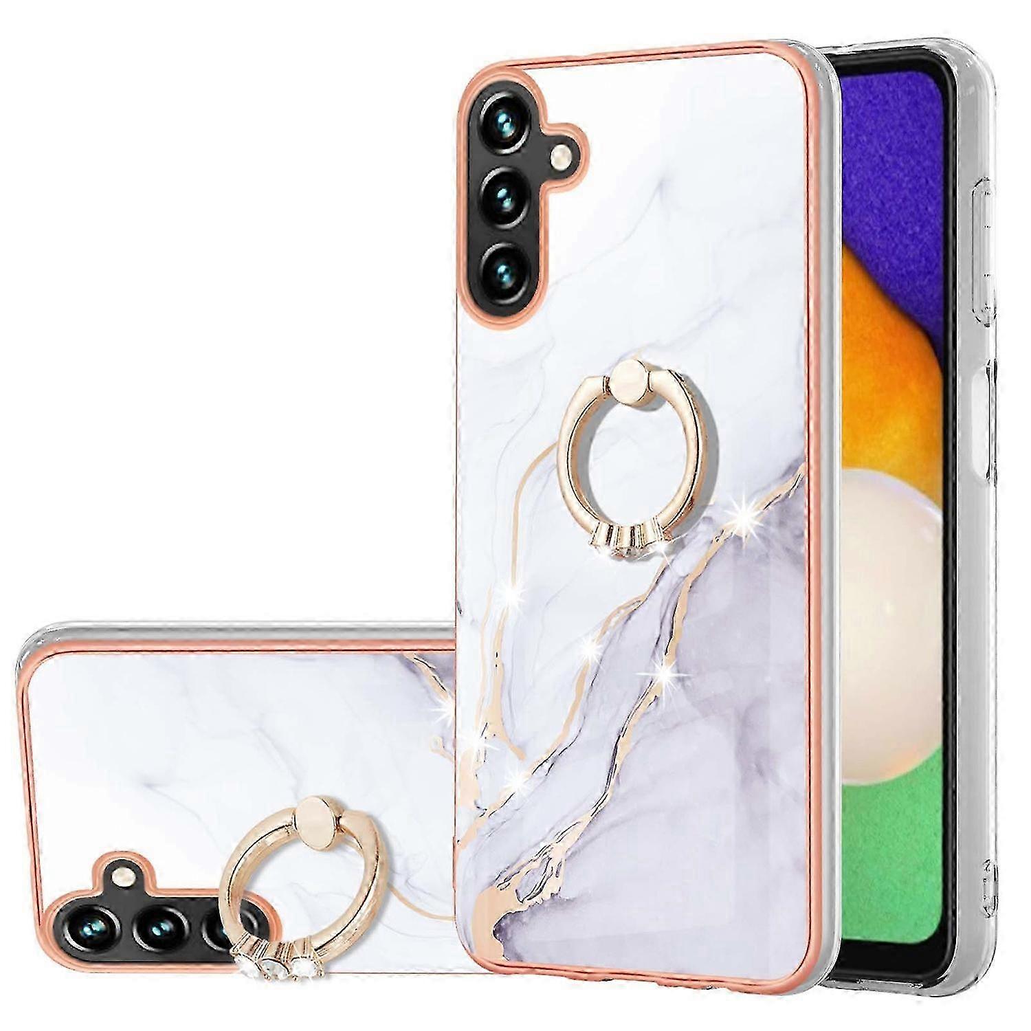 Electroplating Cover for Samsung Galaxy A54 5G with Marble Pattern TPU