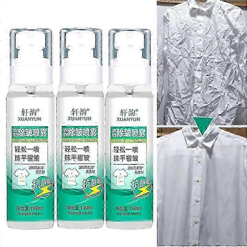Anti-spray Wrinkle Remover with Odor Removal for All Fabrics - 100ml Multi-Purpose Clothing Care Solution