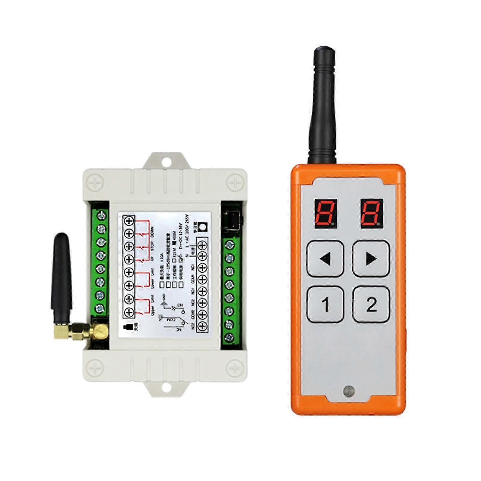 315MHz/433MHz Wireless Remote Control RF Remote for 12V-48V Motor Water Pump 4CH Universal Relay Receiver Transmitter