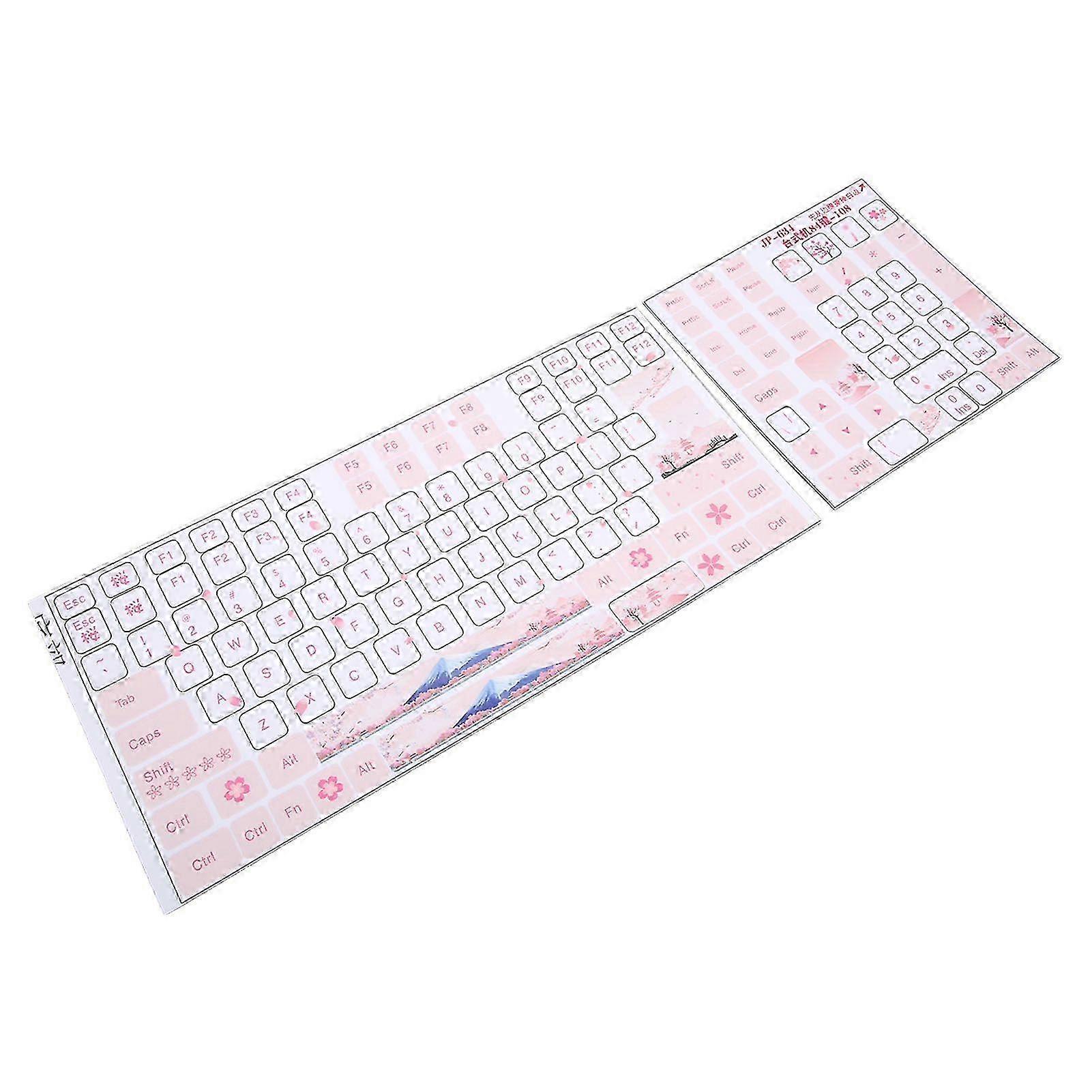 Keyboard Stickers Universal Desktop Computer Mechanical Keyboard Clear Beautiful English Keycap Button Stickers