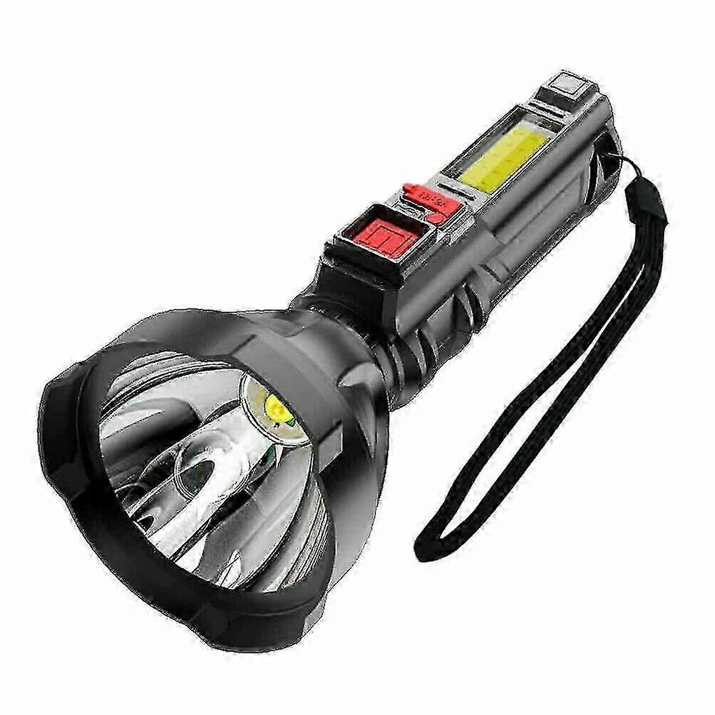 Portable T6+cob LED USB Rechargeable Flashlight Torch for Emergency Use