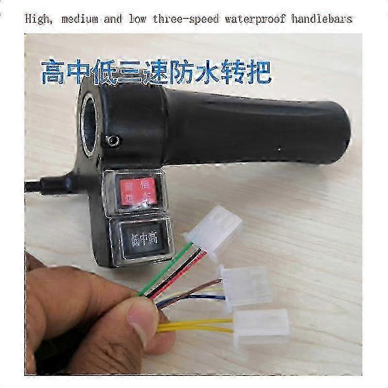 Two-speed accelerator switch assembly for electric tricycle reversing