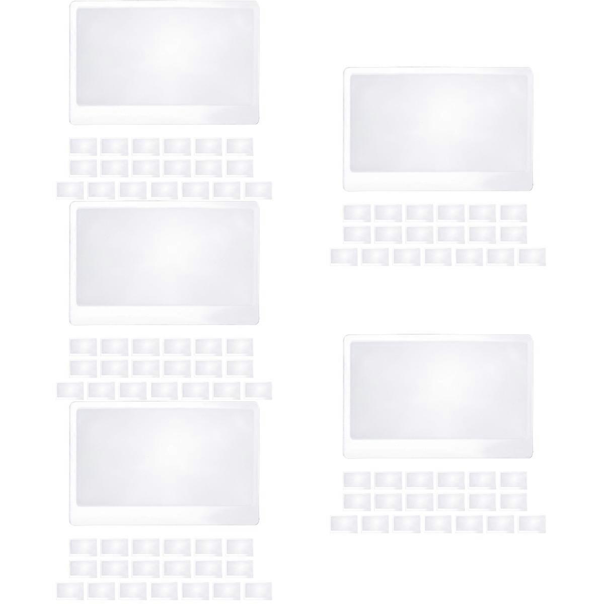 100 pcs Magnifying Lens Credit Card Magnifier Sheets Eye Care Reading Aid Tools (85mmx55mm)