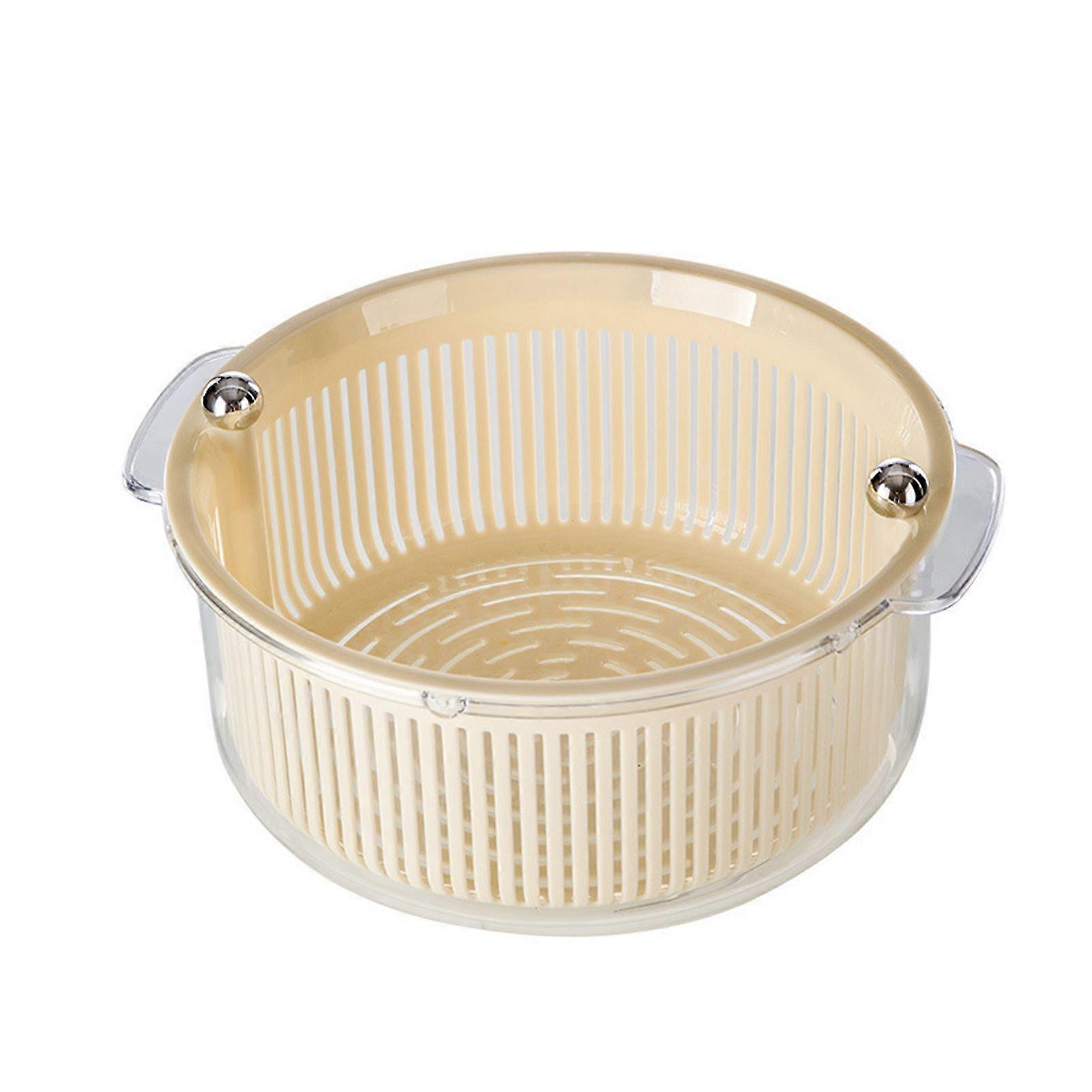 Jikaixiang Vegetable Fruit Washer Multi-Functional Drain Basket Fruit Tray Versatile Rotating Food Prep Tool Kitchen Accessory