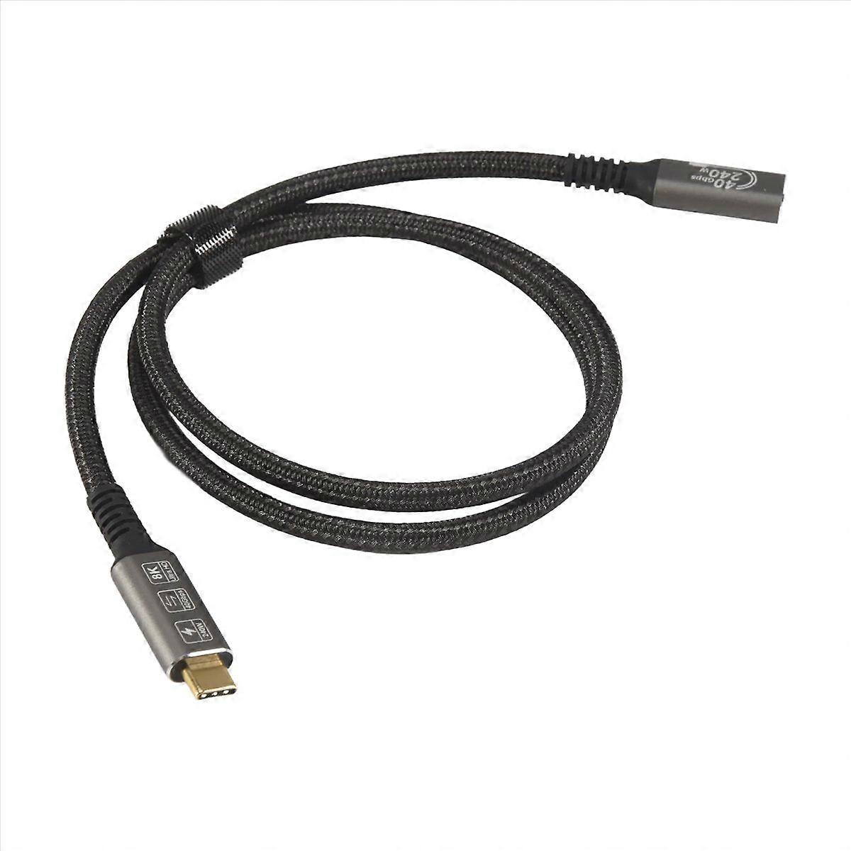 USB4 8K Cable 0.8M for 4 Compatible USB 4 Type-C