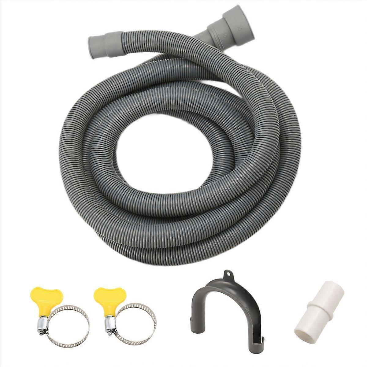 Drain Hose Extension Set Universal Washing Machine Hose 10Ft, Include Bracket Hose Connector and Hos