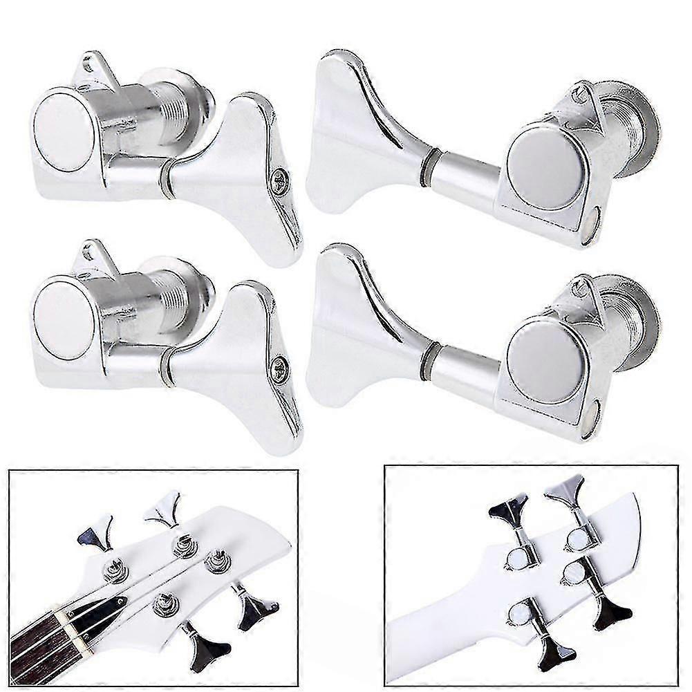 4x Bass Tuning Pegs Tuners Machine Heads For 4 String Keys Guitar Black N4n