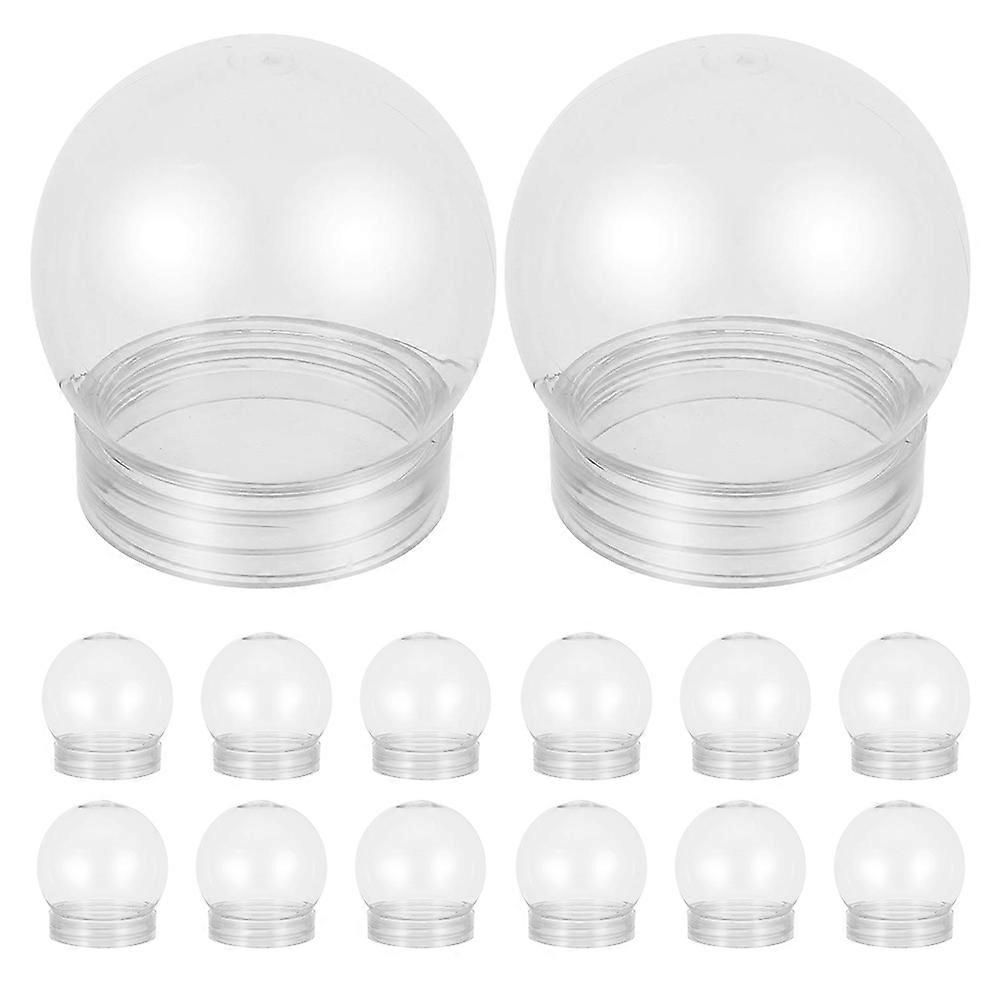 Clear Plastic Snow Globe Bottles for DIY Candy 14Pcs Craft Set