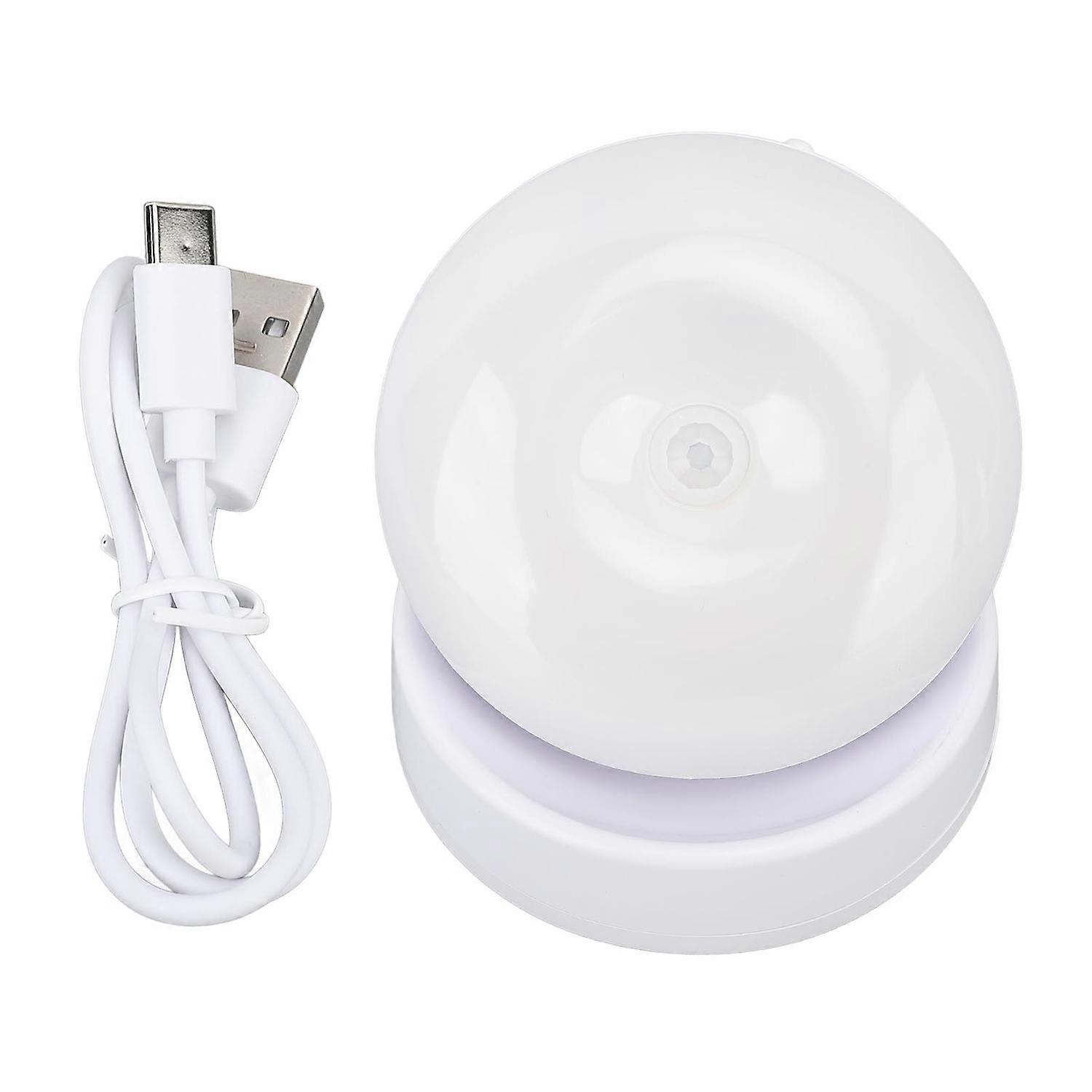 LED Motion Sensor Night Light ABS 360 Degree Rotating Rechargeable Induction Wall Lamp for Stair Clo