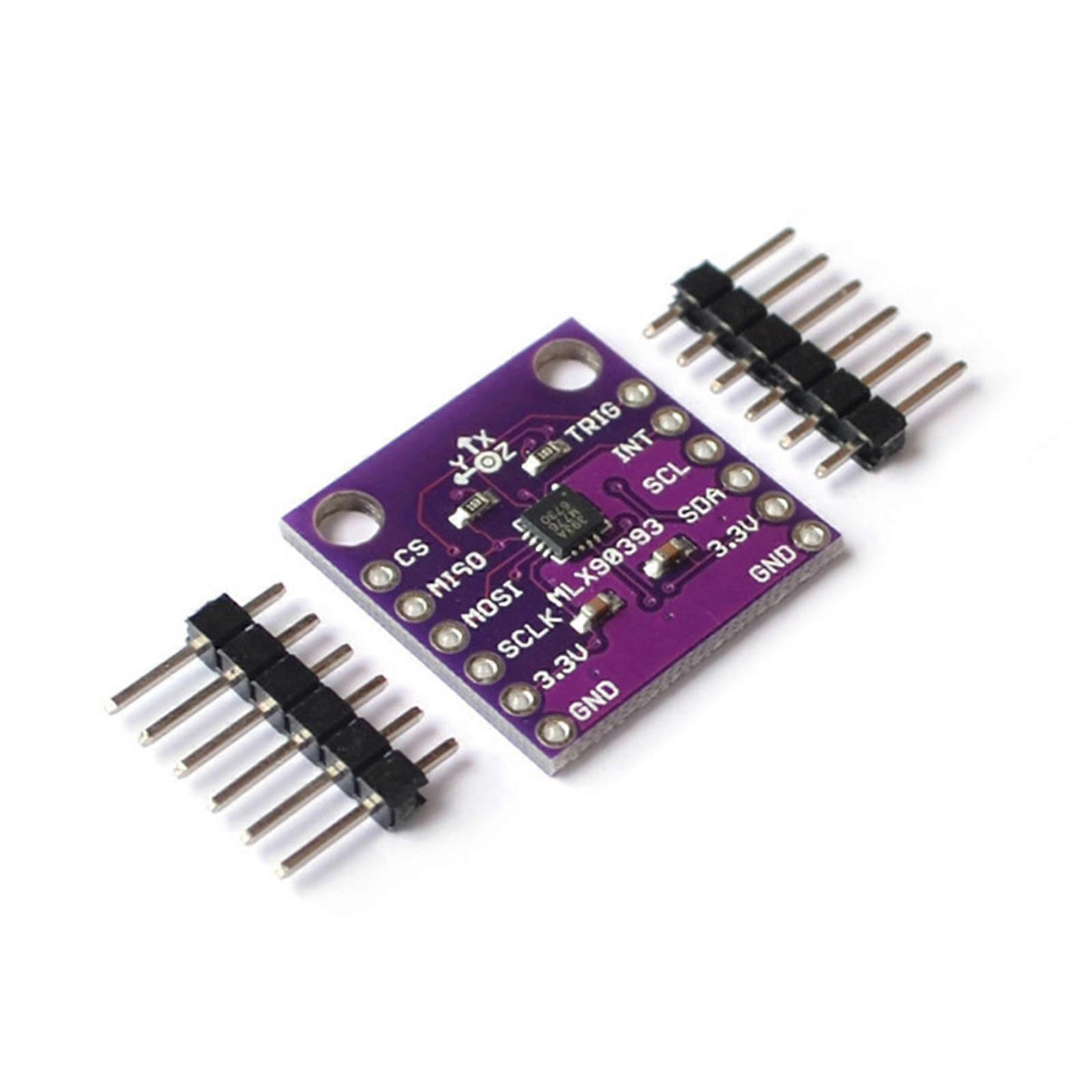 MLX90393 Energy Efficient Digital Hall Sensorings Module Supporting I2C SPI Protocols and ±0.5° Precisions for Automation Multicolor