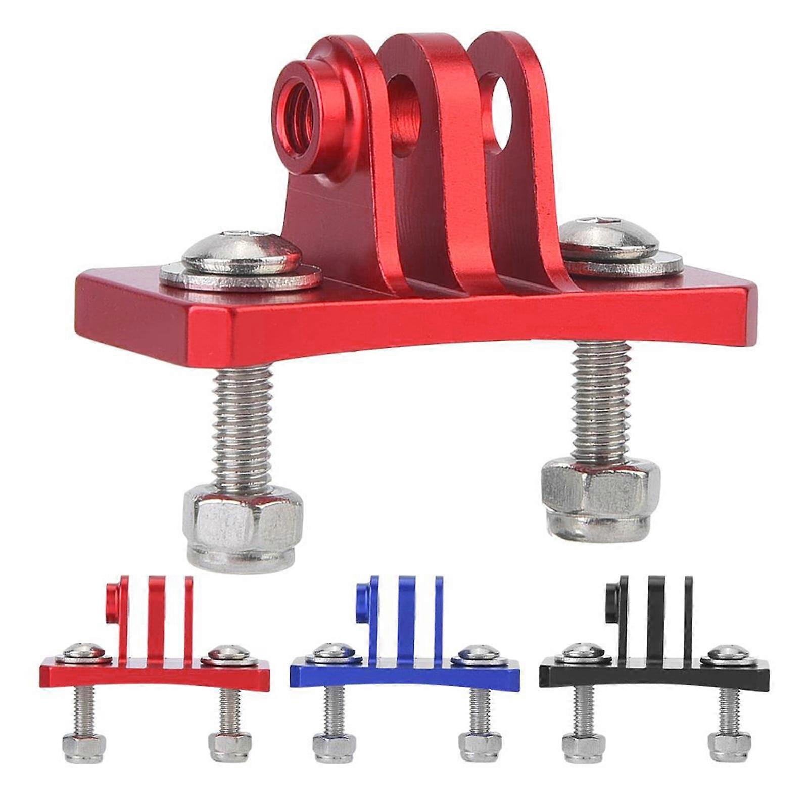 SUSUchens Universal Helmet Fixed Mount Rustproof Not Easily Deformed Simple Installation Camera Metal Bracket Adapter Accessories for GoPro Blue