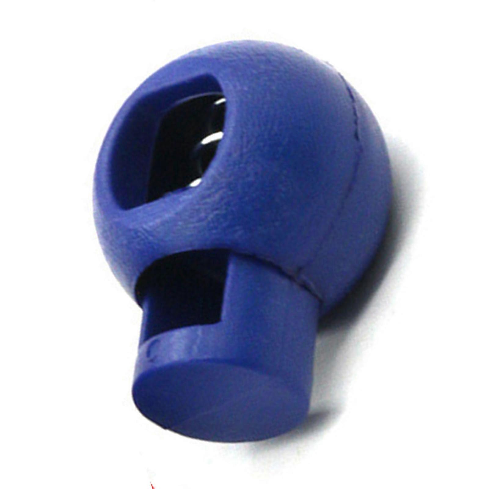 Spring Cord Lock Single Hole End Round Fastener Buttons Slider Toggle Stopper for Backpack Shoelace Sportswear Royal Blue