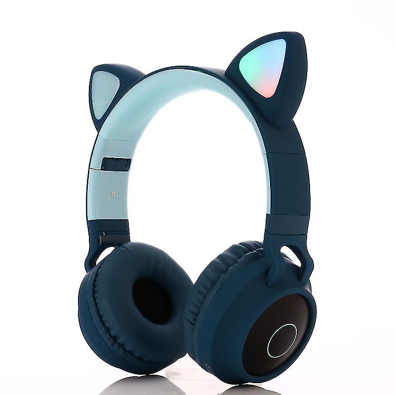 Cute Bluetooth Wireless Cat Ear Headset With Microphone