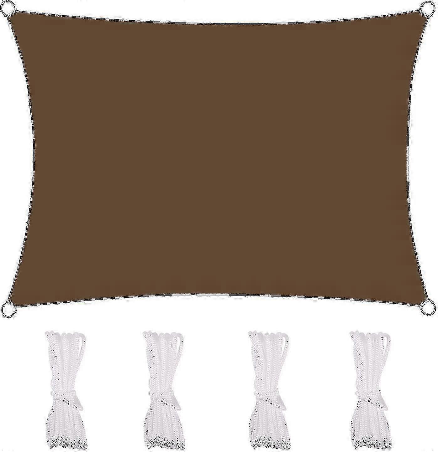 Shade Sail Rectangular Shade Tarpaulin Outdoor Waterproof And Uv Resistant,2*1.8m,black