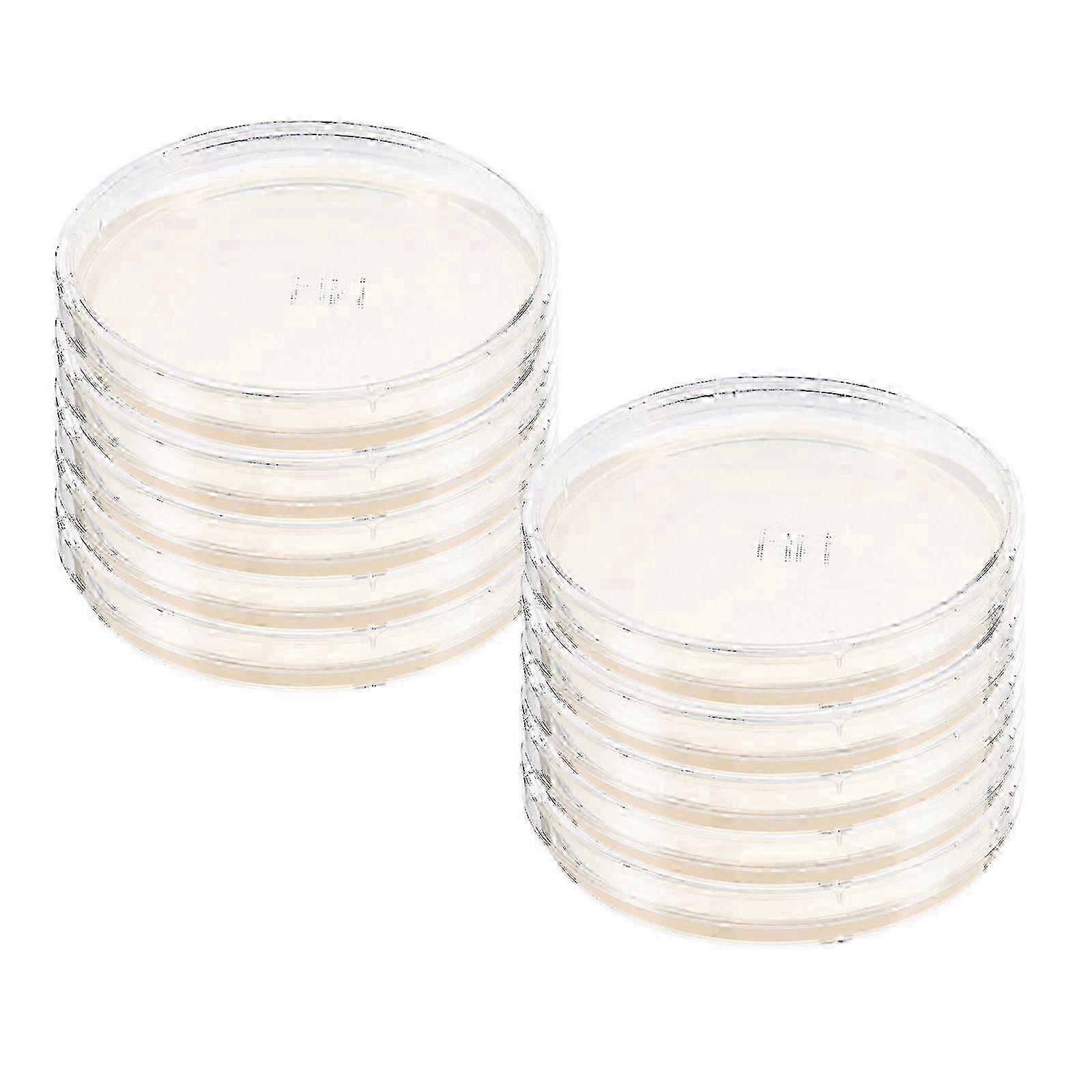 10pcs Agar Plates Portable Agar Petri Dishes Science Projects Prepoured Agar Plates for Laboratory