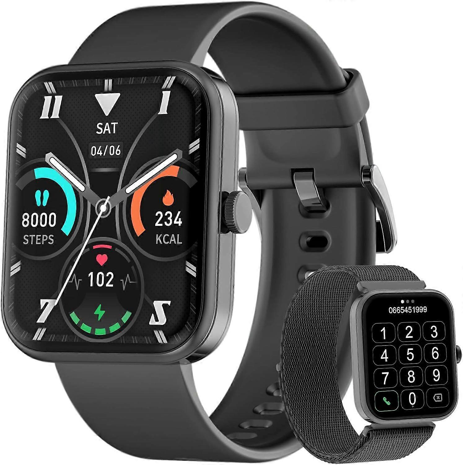 Smart Watch, Bluetooth Heart Rate Sleep Monitoring (1.83 inch)